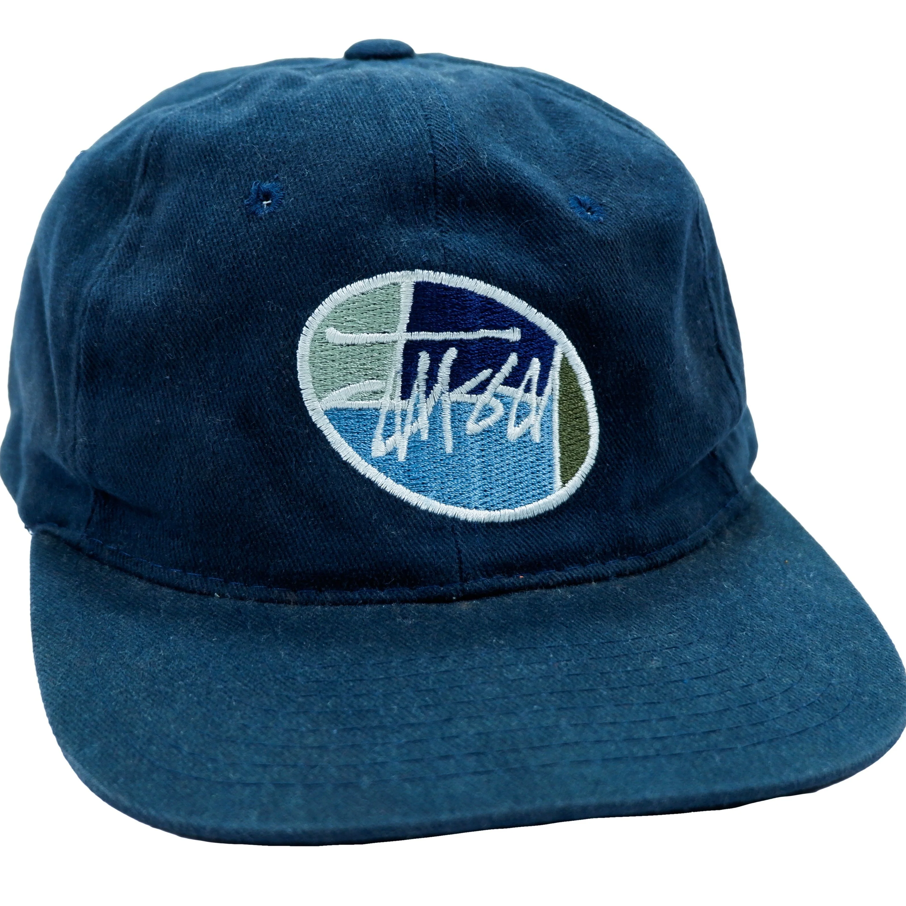 Stussy -  Dark Blue Snap Back Hat 1990s Adjustable