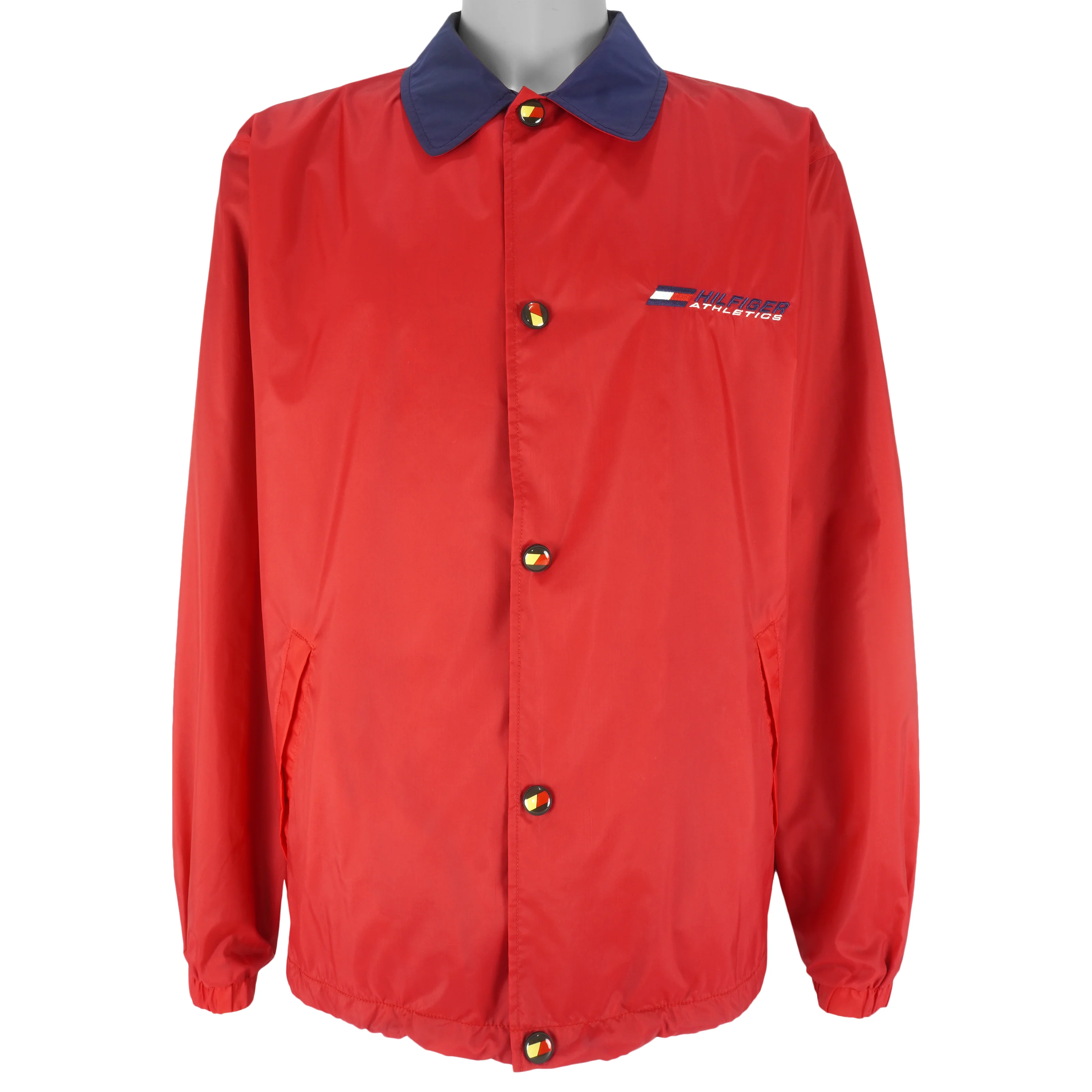 Tommy Hilfiger - Athletics Embroidered Button-Up Jacket 1990s Medium - Image 2