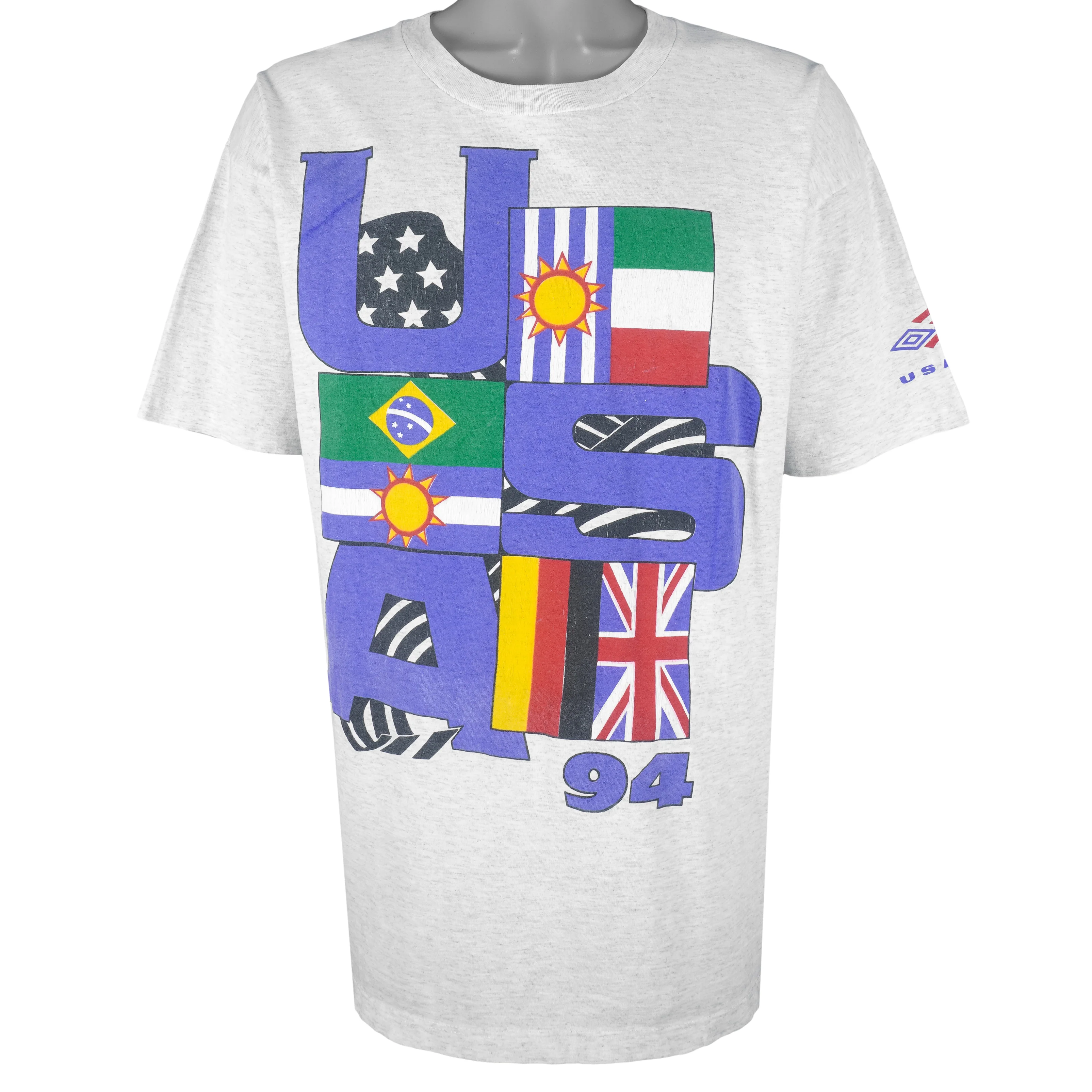 Umbro - World Cup Soccer USA Flags T-Shirt 1994 X-Large