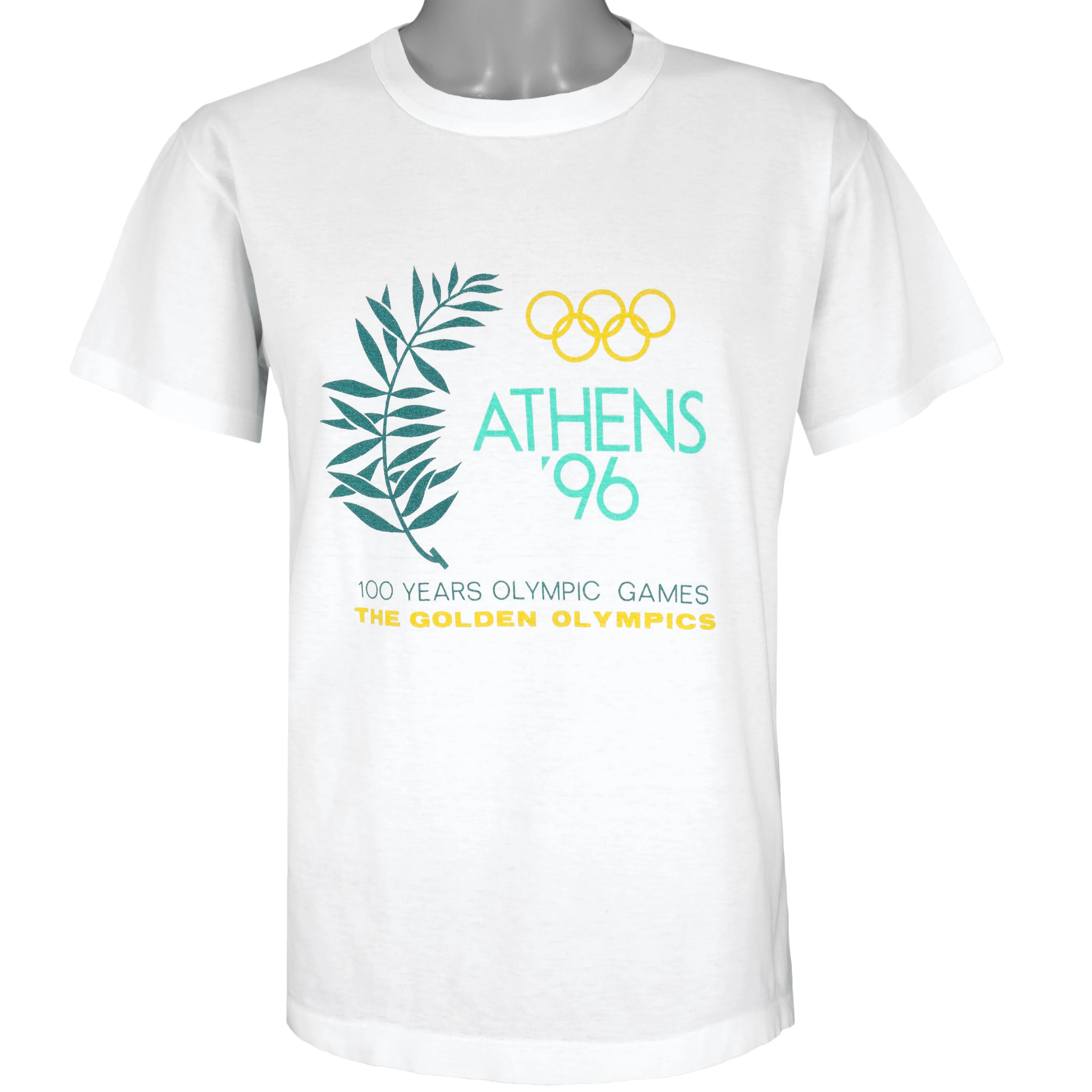 Vintage - 100 Years Olympics Games, Athens T-Shirt 1996 Large