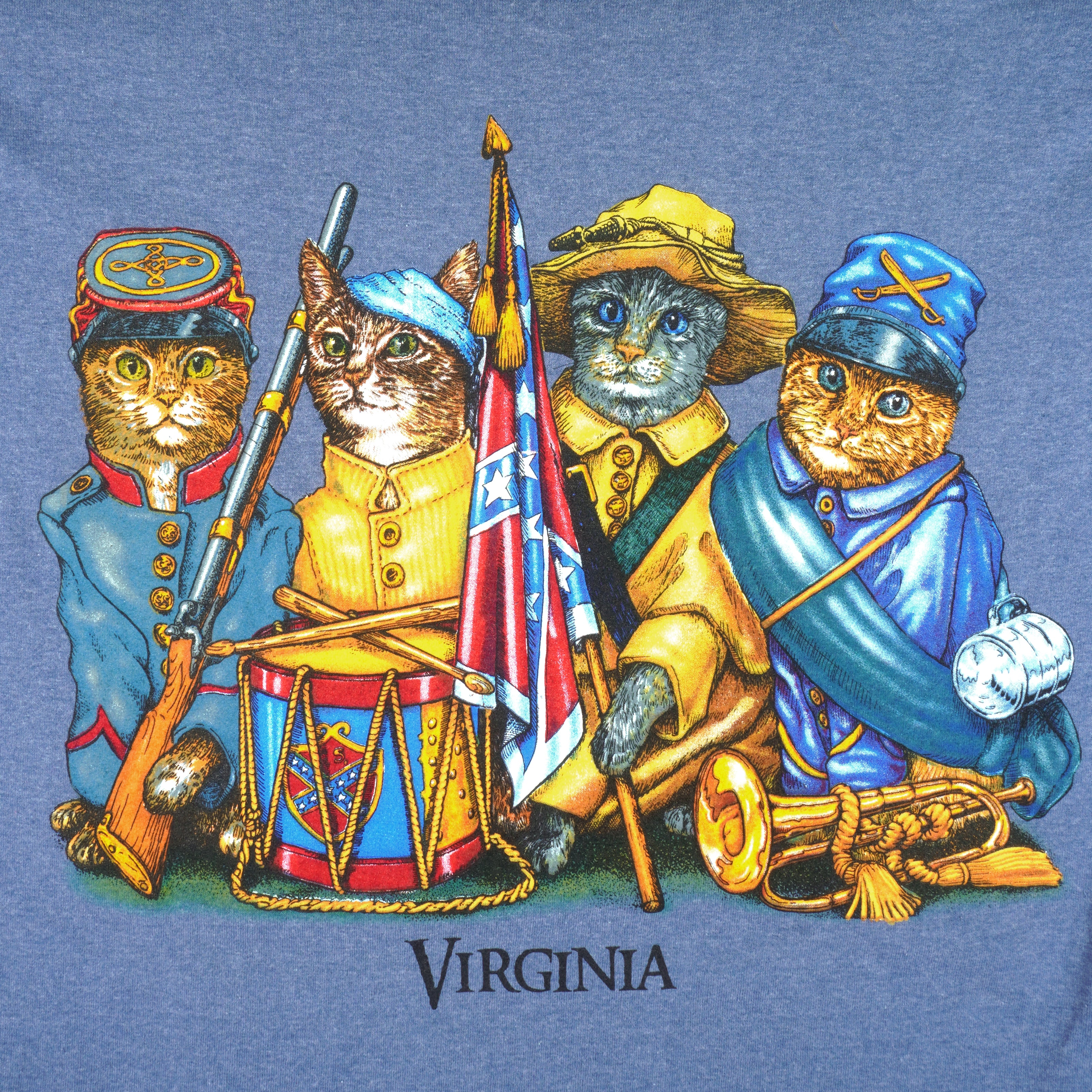 Vintage (Anvil) - Virginia Cats T-Shirt 1990s X-Large - Image 3