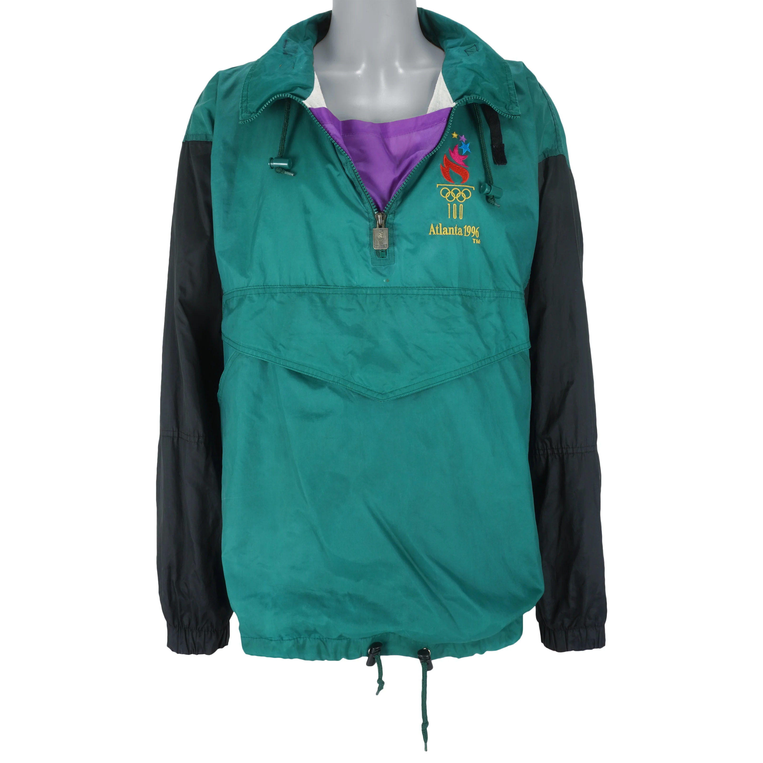 Vintage - Atlanta Olympics Hooded Windbreaker 1996 X-Large - Image 3