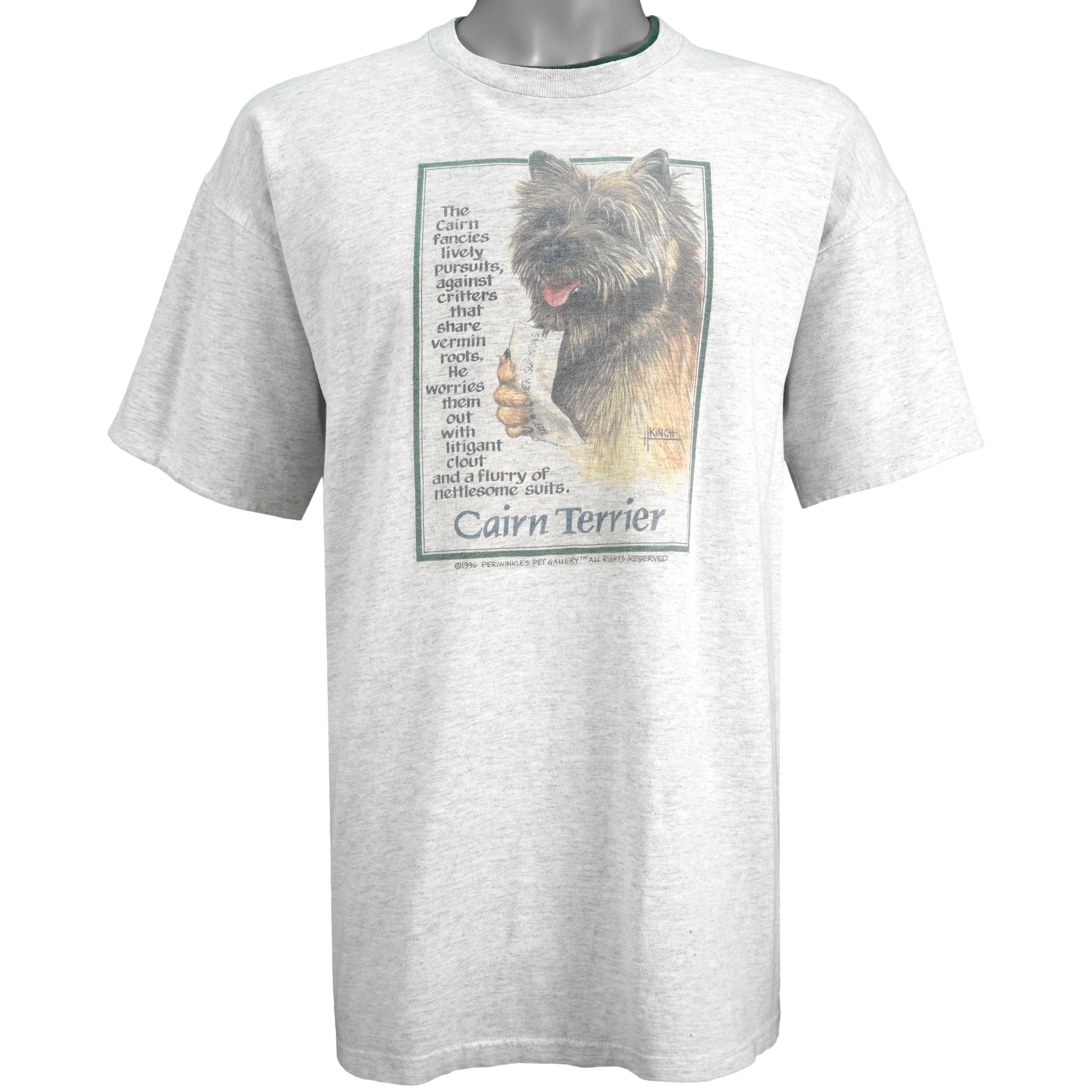 Vintage (Bay Side) - Cairn Terrier Dog Breed T-Shirt 1990s X-Large