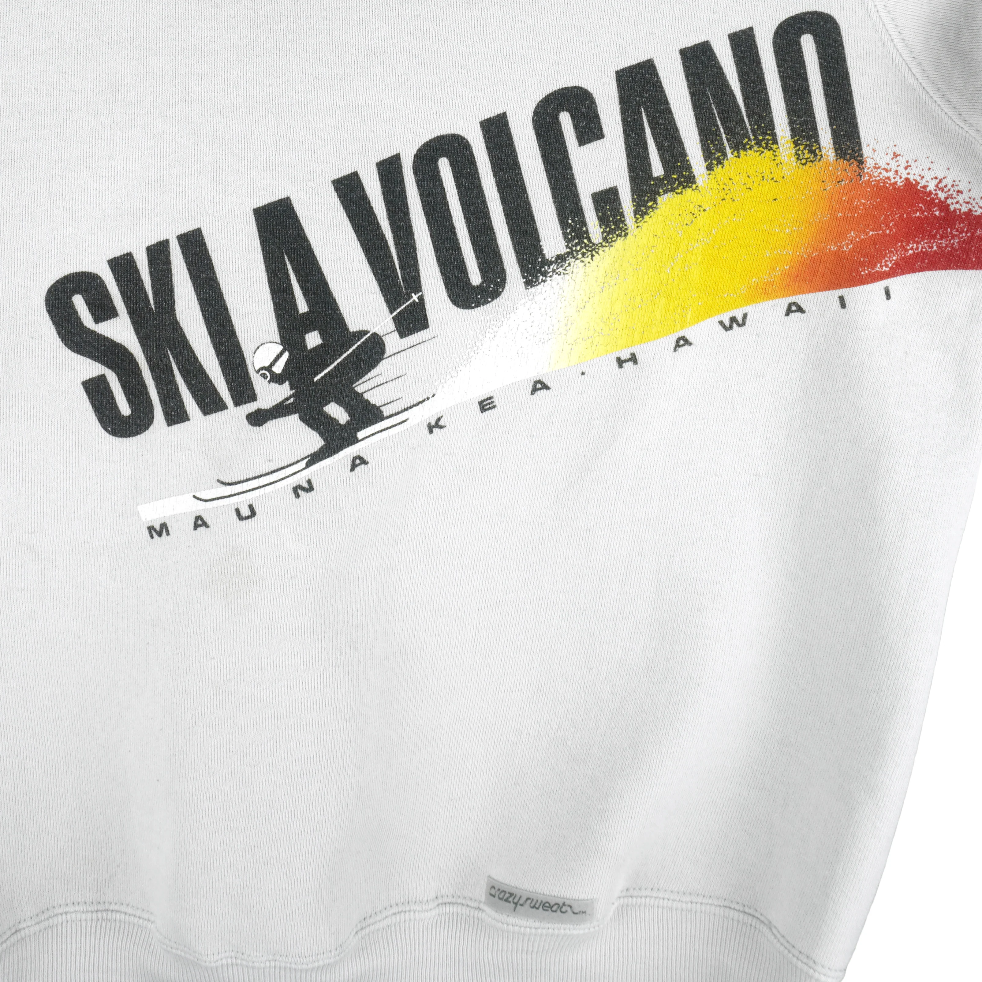 Vintage (Crazy Shirt) - Ski A Volcano Mauna Kea Hawaii Crew Neck Sweatshirt 1990s Large - Image 4