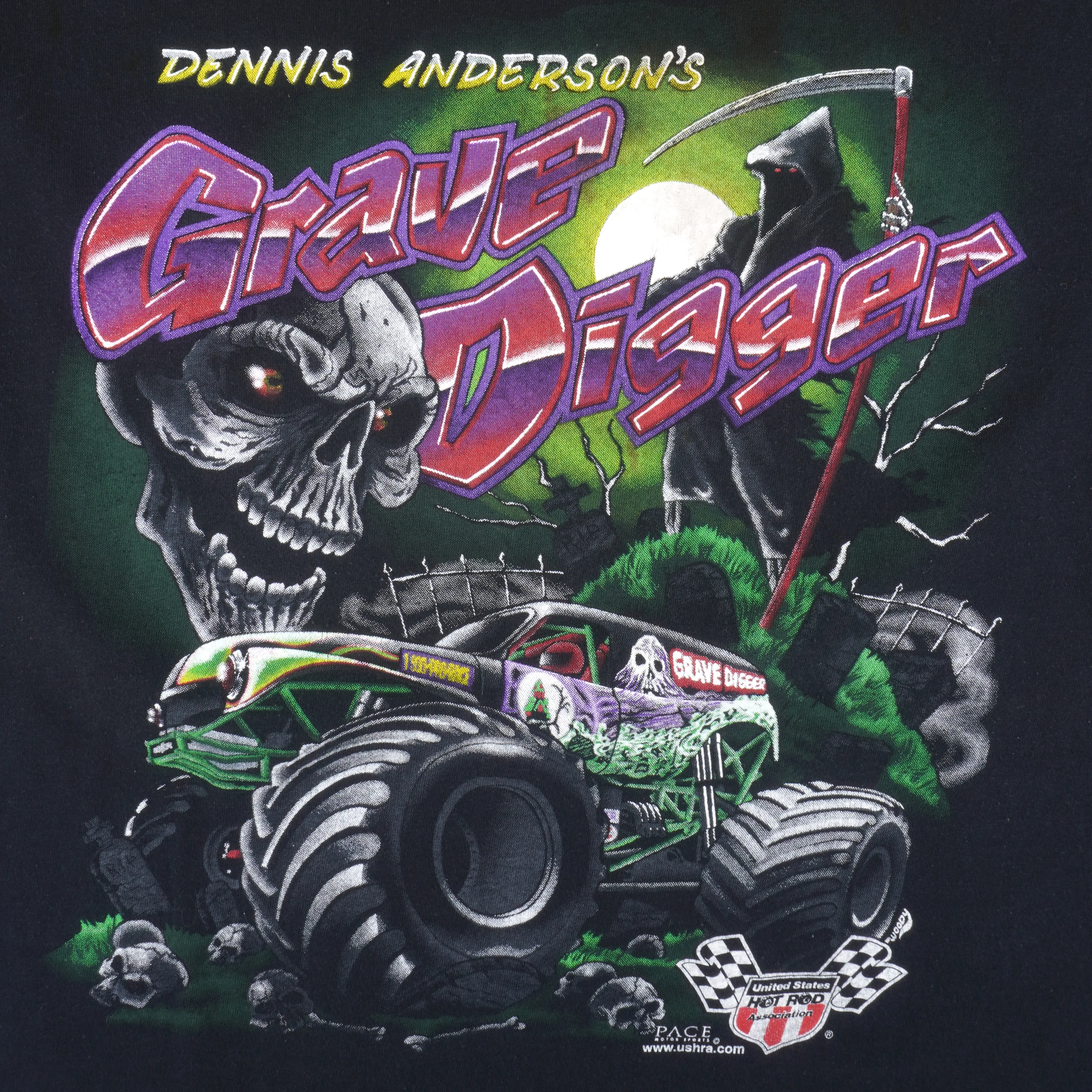 Vintage (Delta) - Dennis Anderson's Grave Digger Monster Truck T-Shirt 1990s X-Large - Image 4