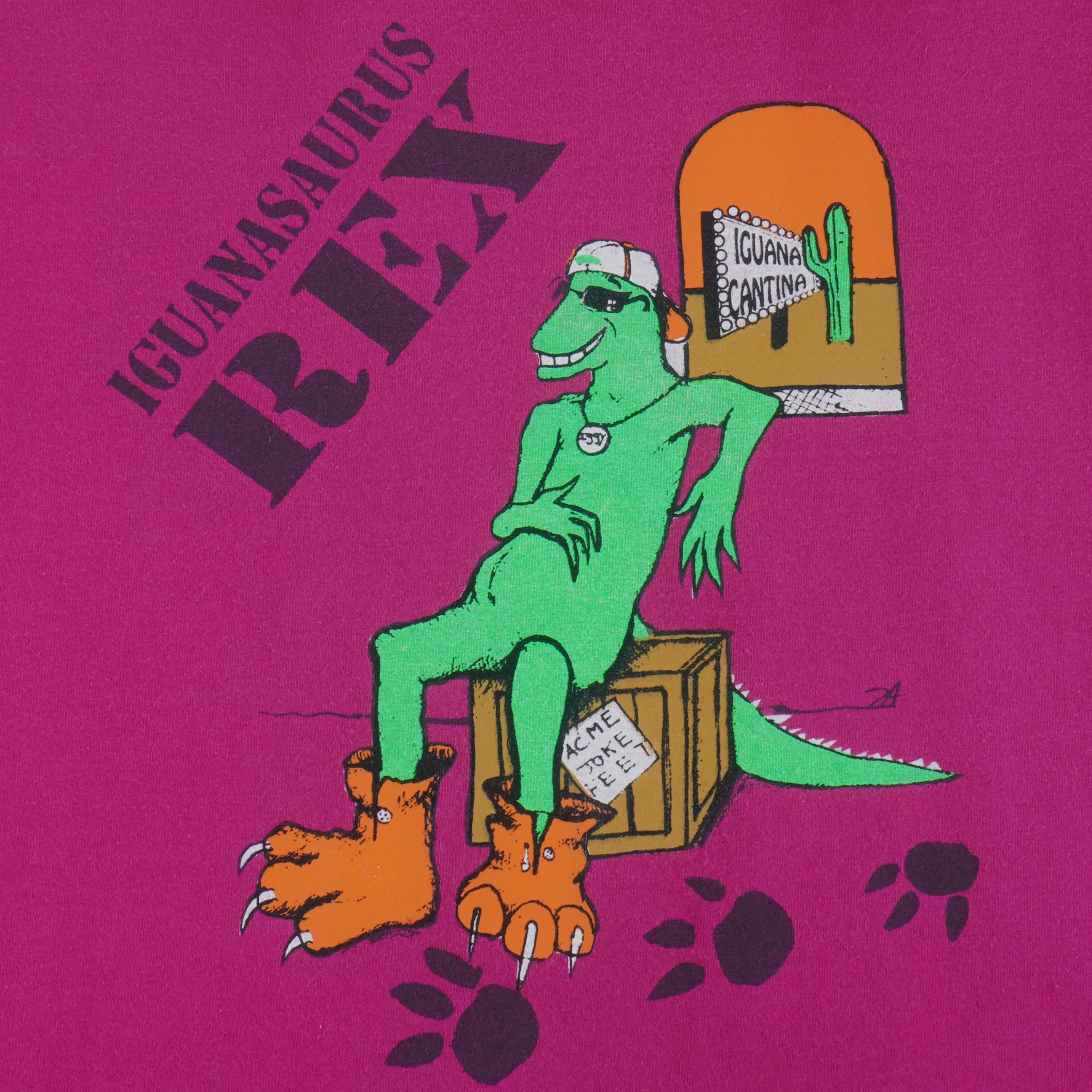 Vintage (Fruit Of The Loom) - Iguanasaurus Rex T-Shirt 1990s X-Large - Image 3
