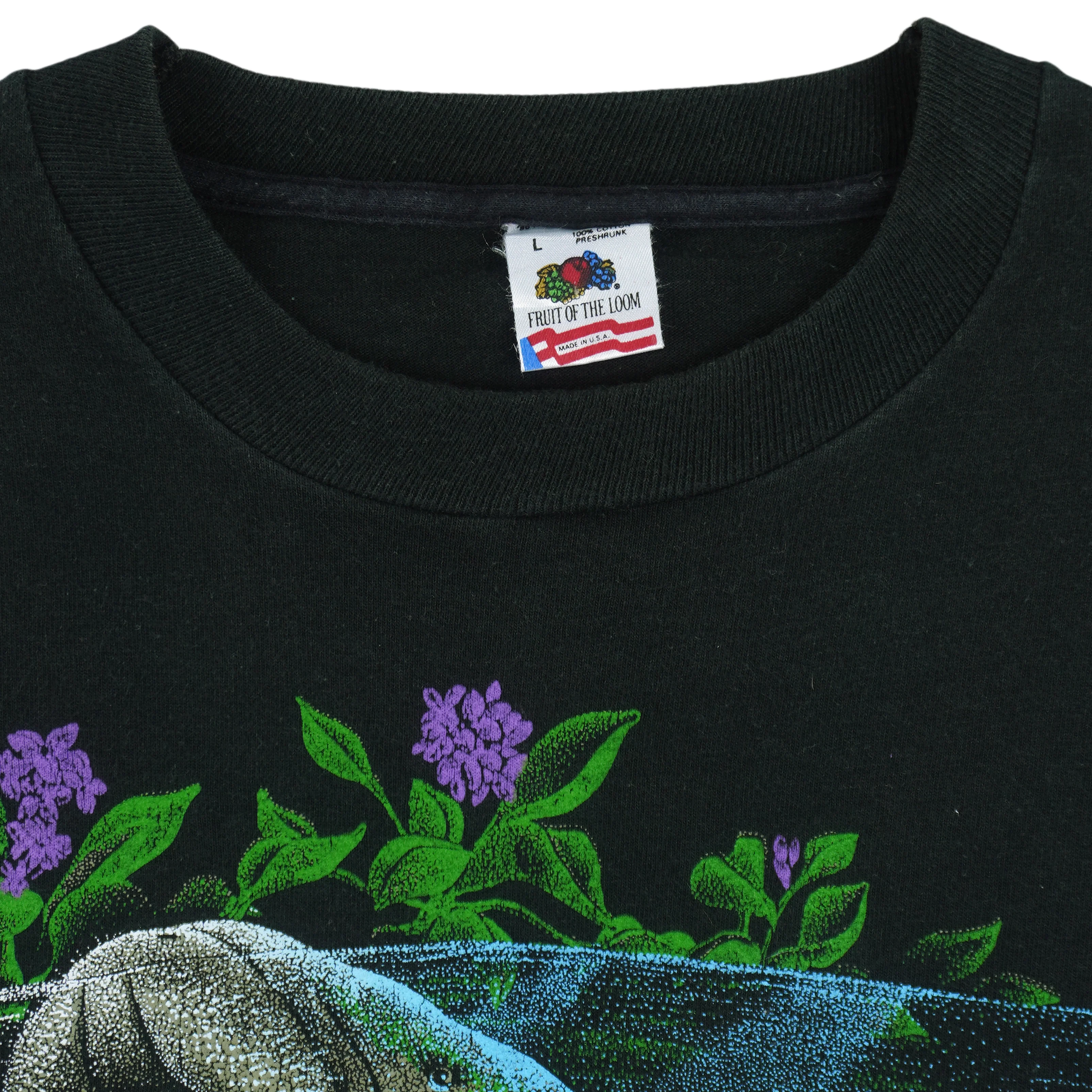 Vintage (Fruit Of The Loom) - Manatee Cocoa Beach T-Shirt 1991 Large - Image 5