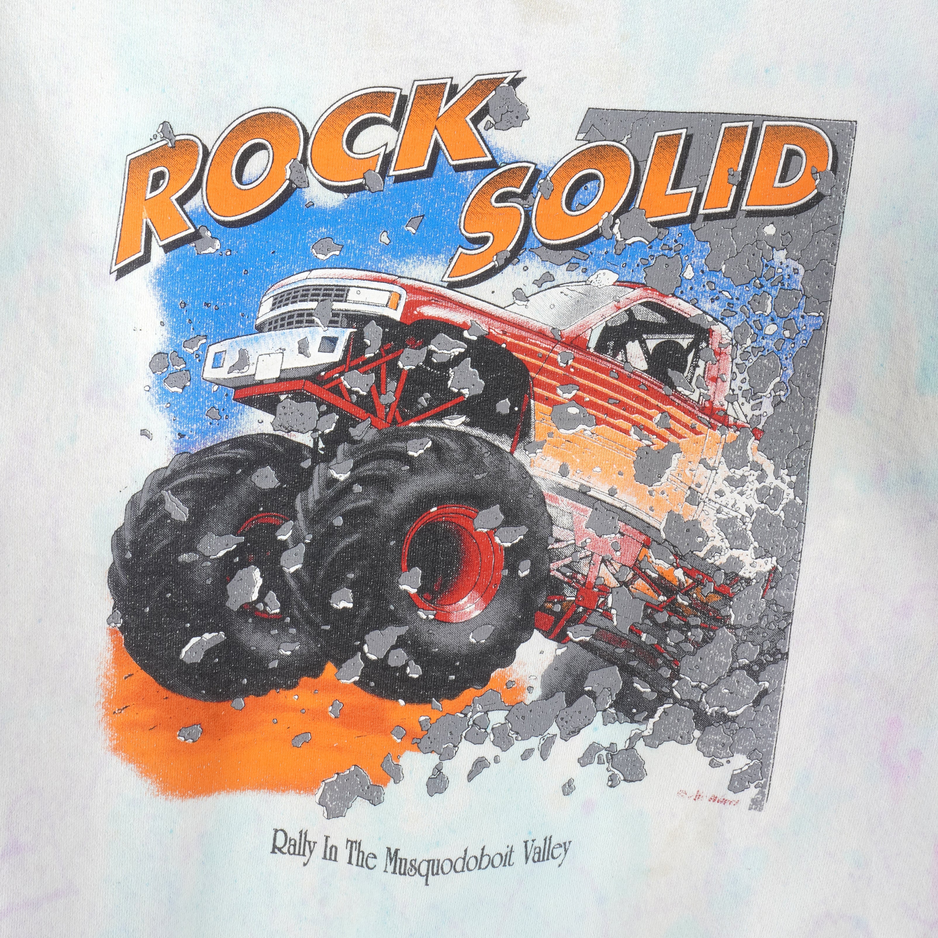 Vintage (Fruit Of The Loom) - Rock Solid Monster Truck Inked Sweatshirt Large - Image 3