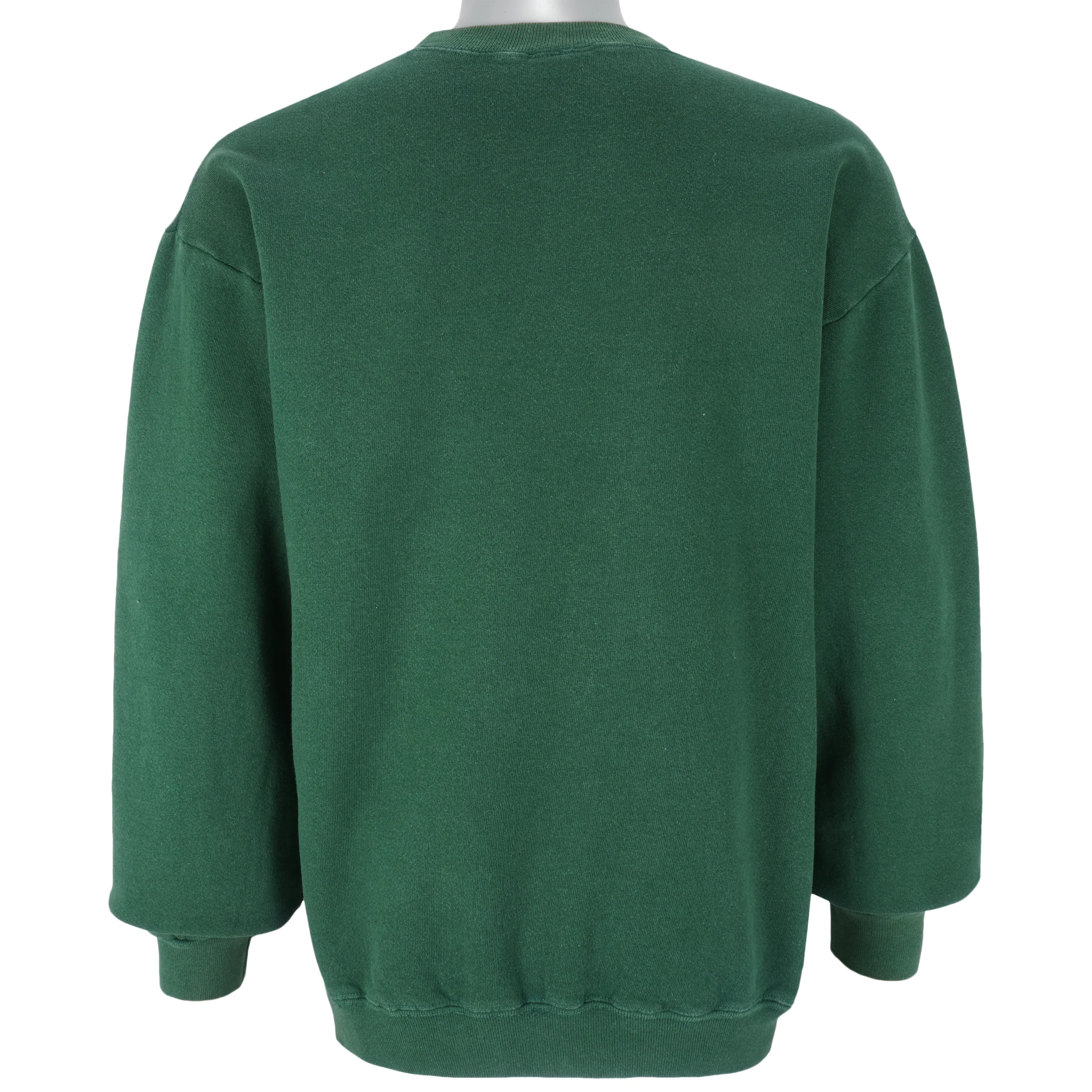 Vintage - Green No Fear Embroidered Crew Neck Sweatshirt 1990s Large - Image 2