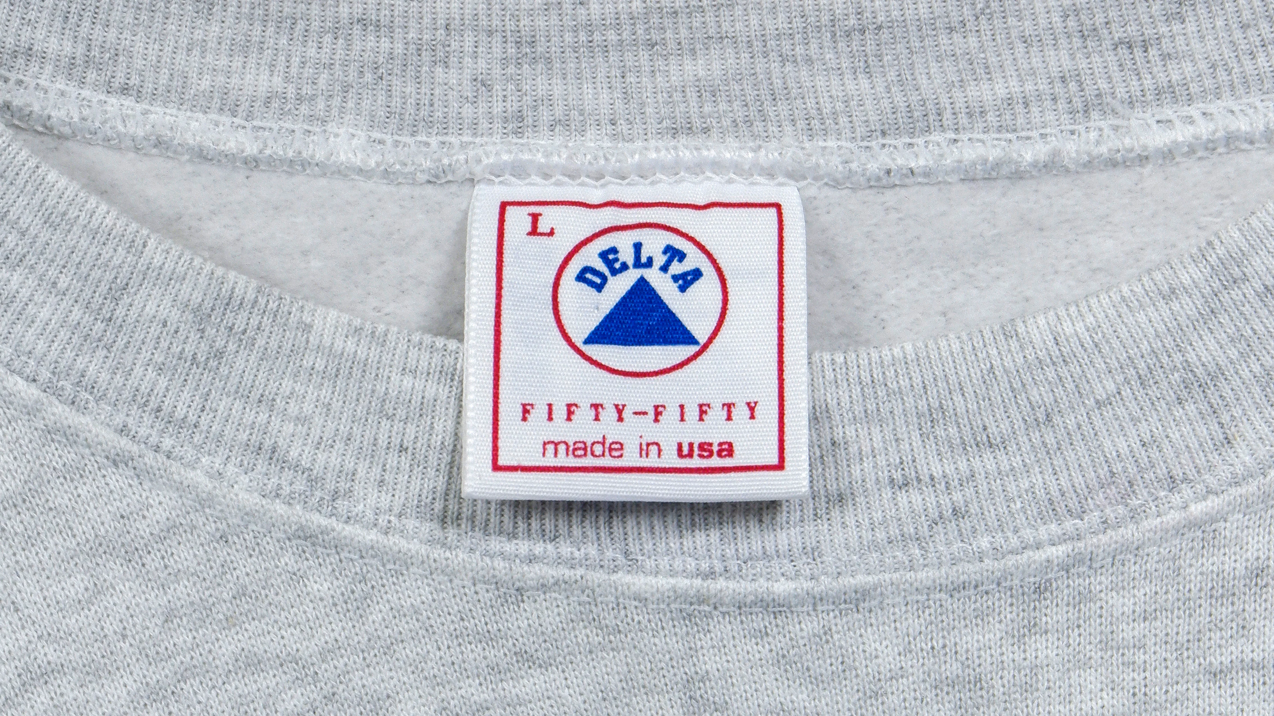 Vintage (Delta) - Grey Pansies Crew Neck Sweatshirt 1990s Medium - Image 3