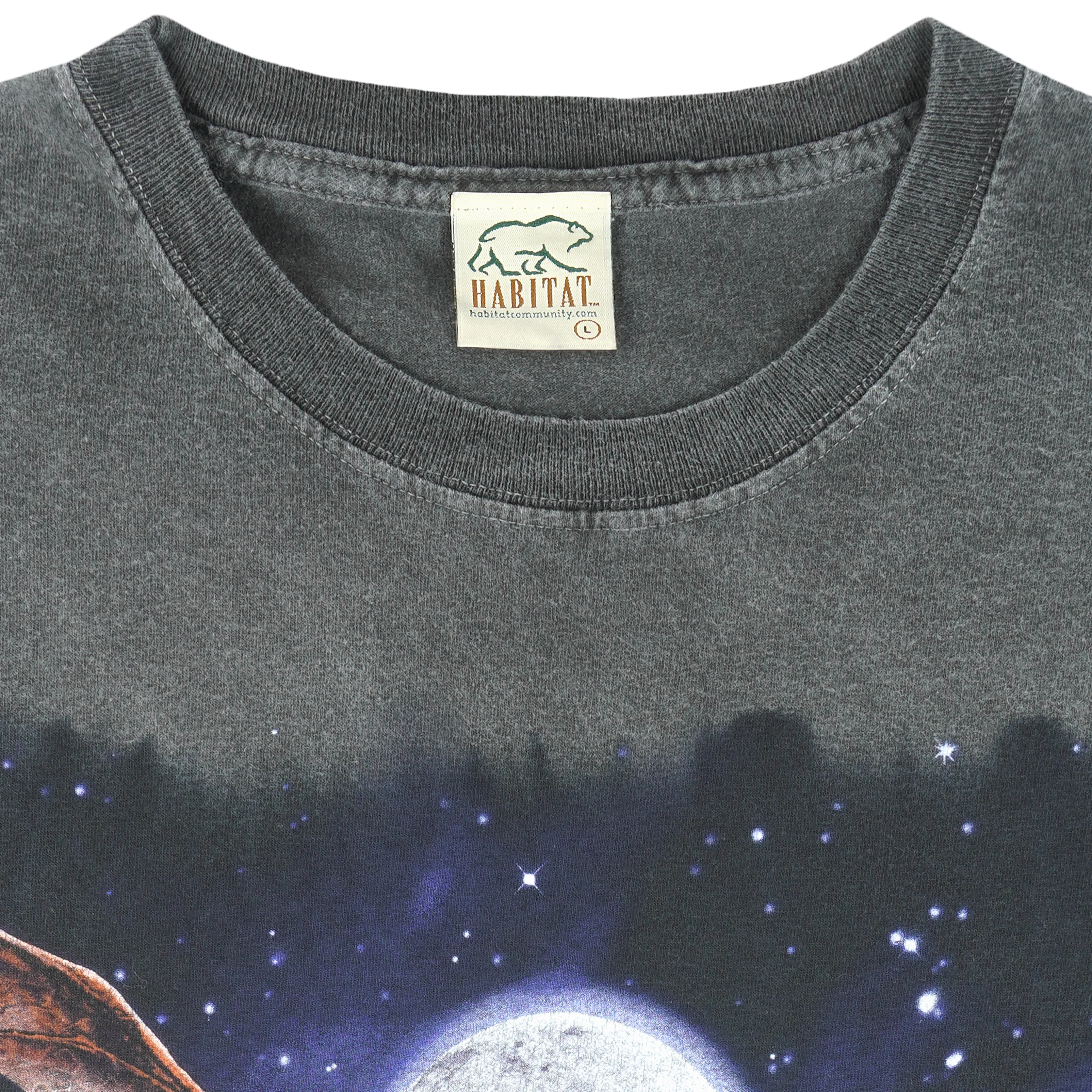 Vintage (Habitat) - A Bat With The Night Moon T-Shirt 1990s Large - Image 4
