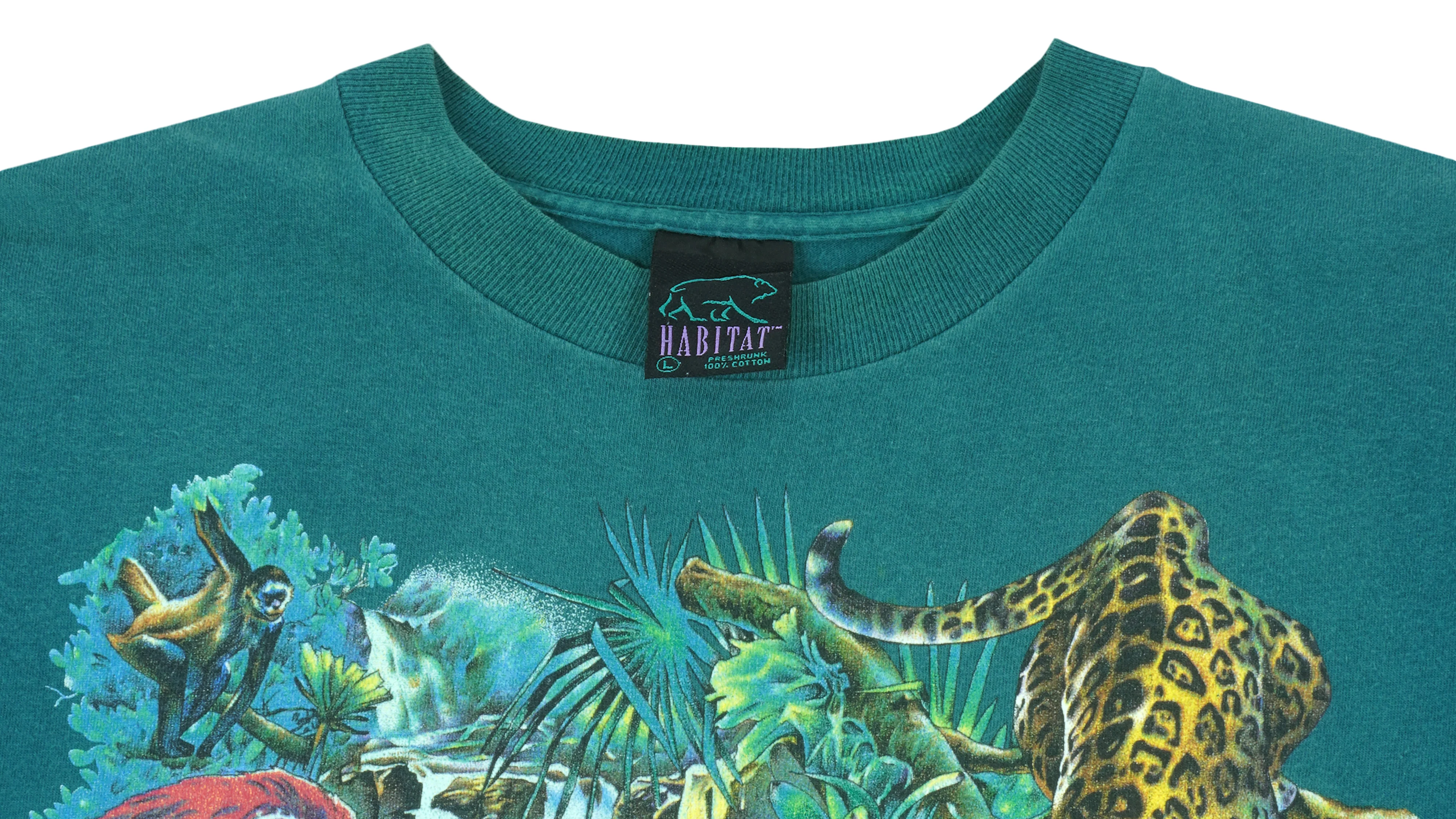 Vintage (Habitat) - Green Rain Forest, Pittsburgh Zoo T-Shirt 1990s Large - Image 3