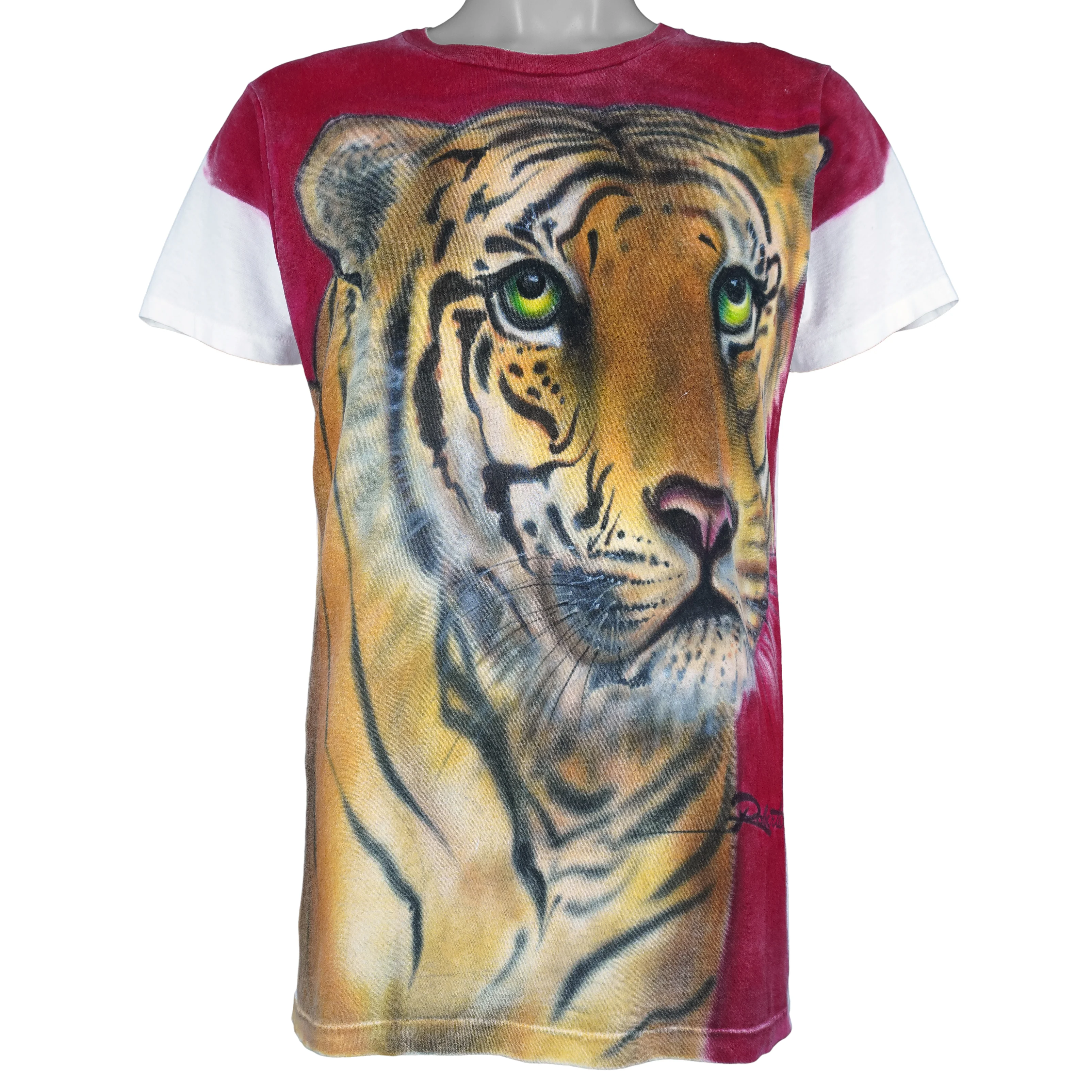 Vintage (Hanes) - Tiger All Over Print T-Shirt 1992 Large