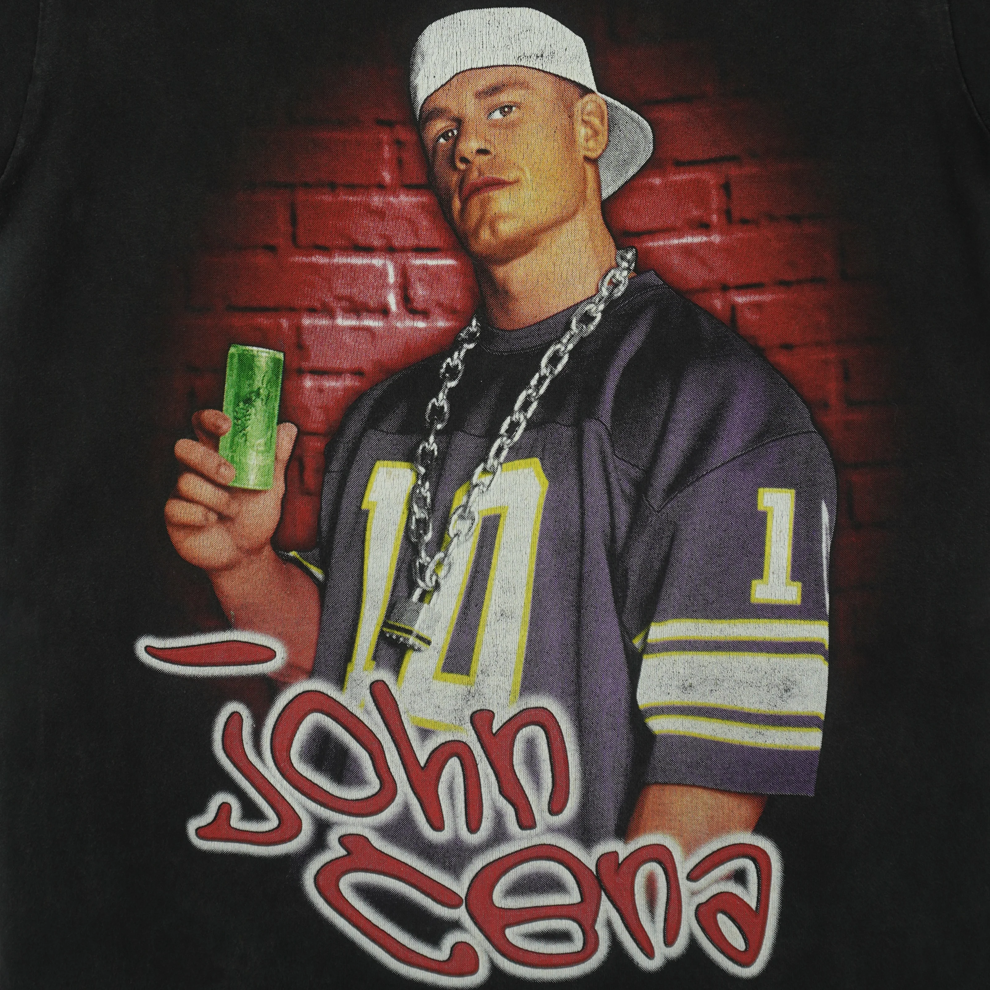 Vintage (Hot-Ice) - WWE John Sena Airbrush T-Shirt 2000s Small - Image 3