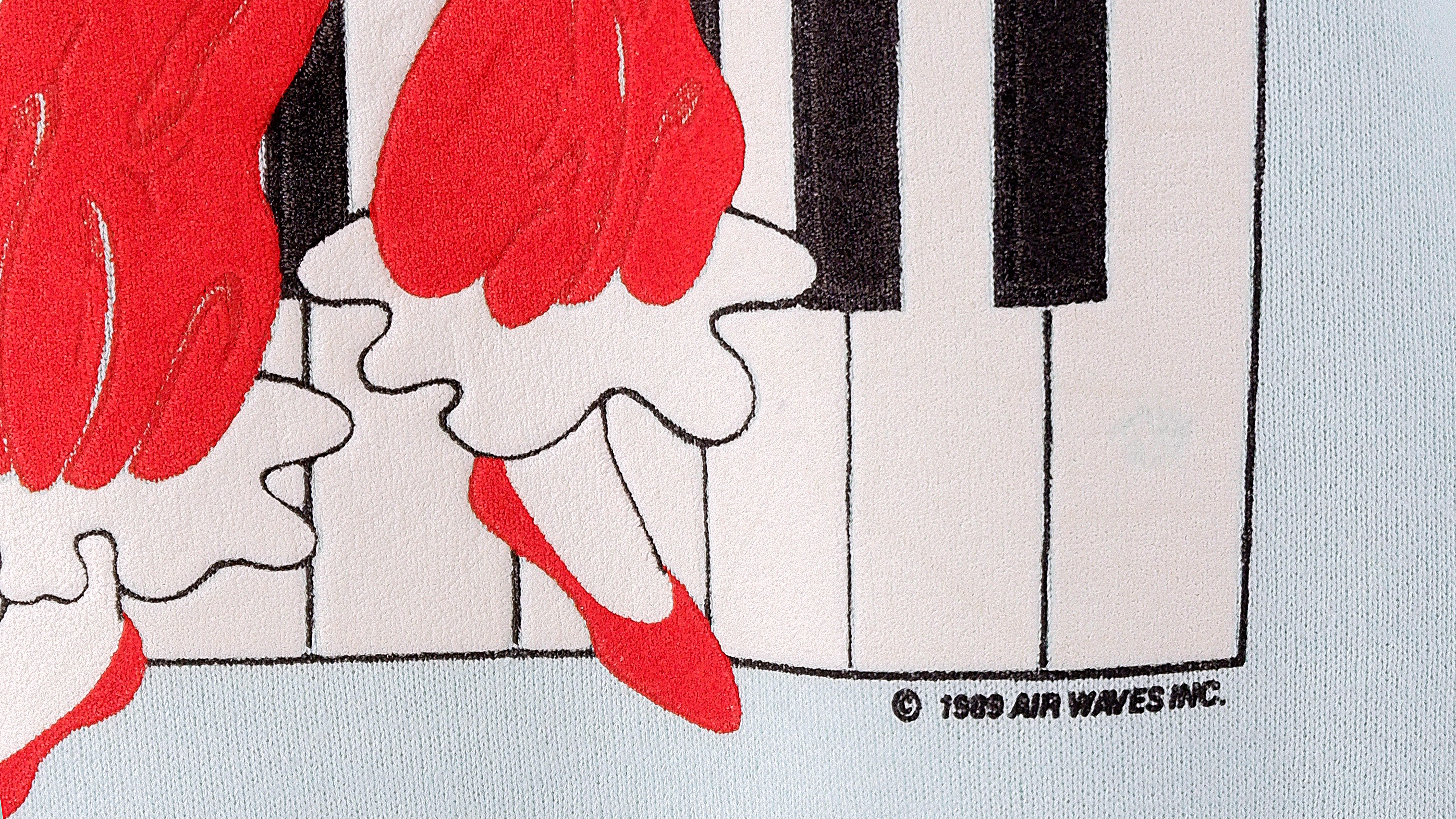 Vintage (Jerzees) - Piano Keys & Clown Crew Neck Sweatshirt 1989 X-Large - Image 3
