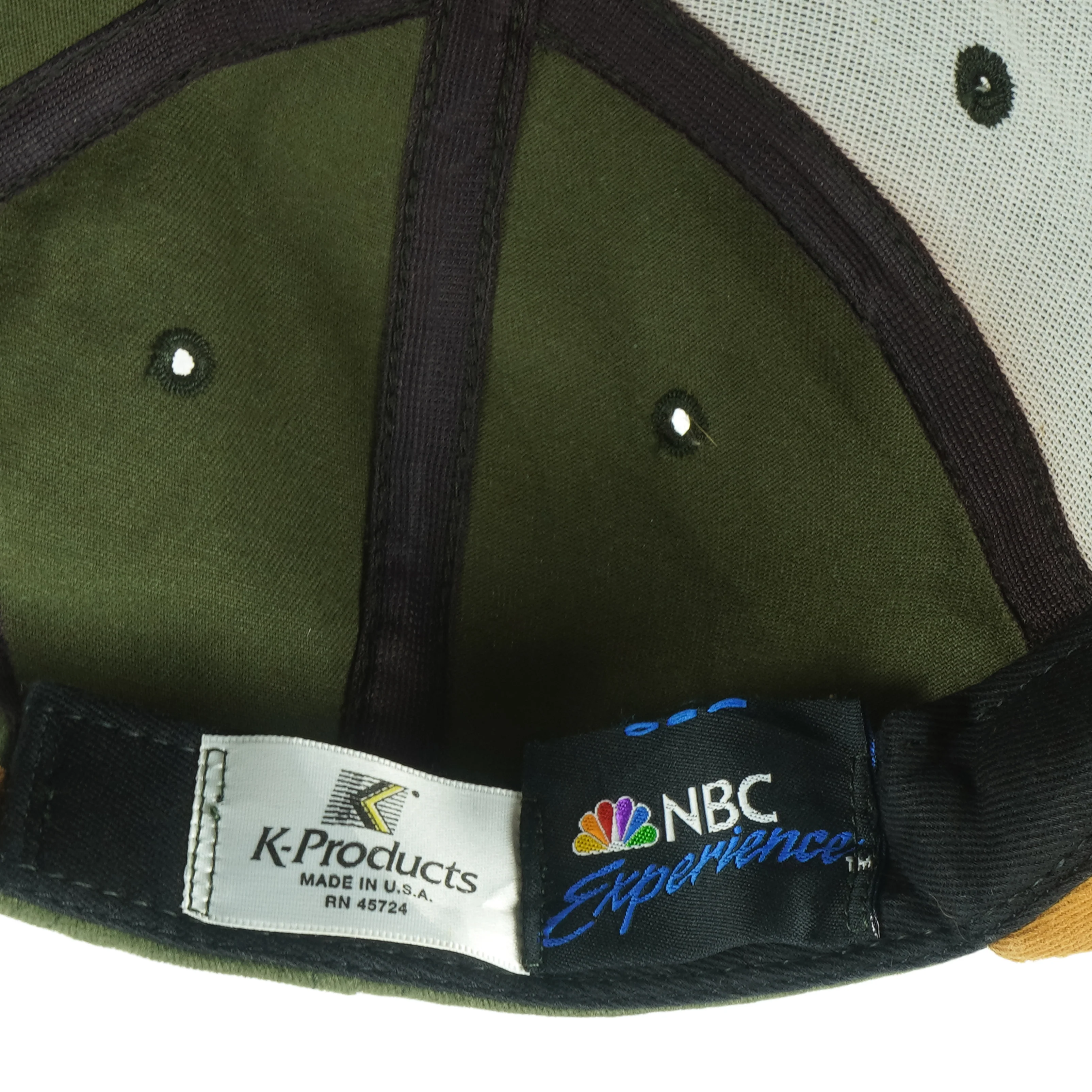 Vintage (K-Products) - NBC New York Leather & Suede Strapback Hat 1990s OSFA - Image 5