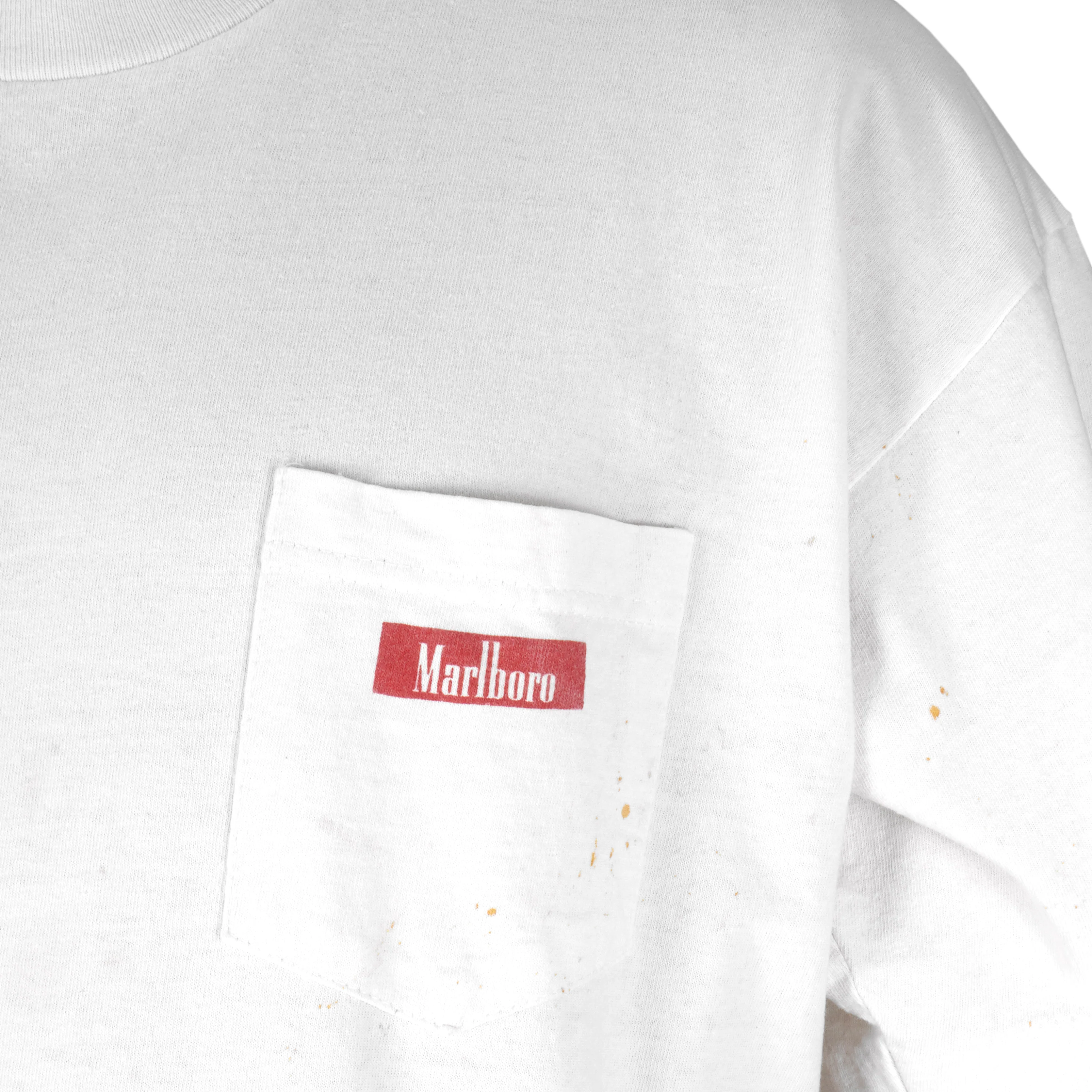 Vintage (Marlboro) - Ride Hard Cigarette Pocket Single Stitch T-Shirt 1990s X-Large - Image 3
