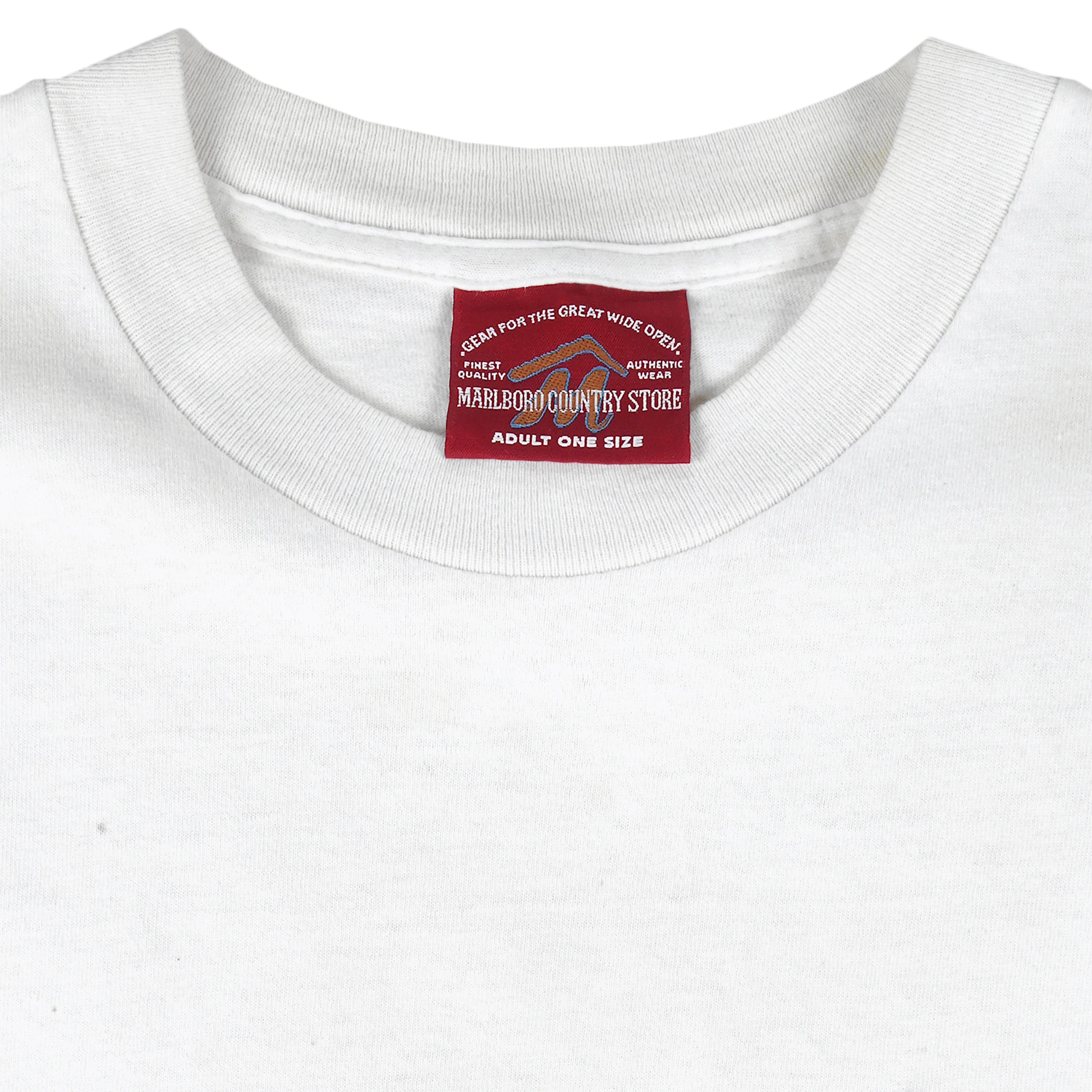 Vintage (Marlboro) - Ride Hard Cigarette Pocket Single Stitch T-Shirt 1990s X-Large - Image 5