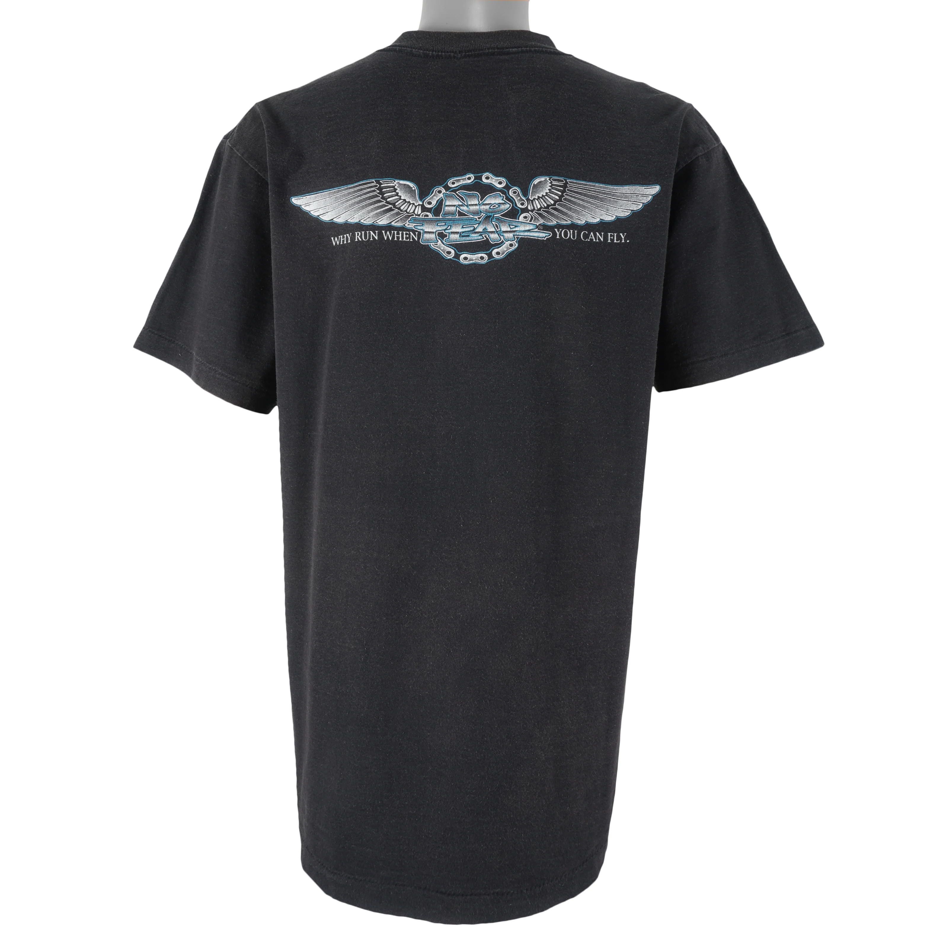 Vintage (No Fear) - Why Run When You Can Fly Single Stitch T-Shirt 1990s X-Large
