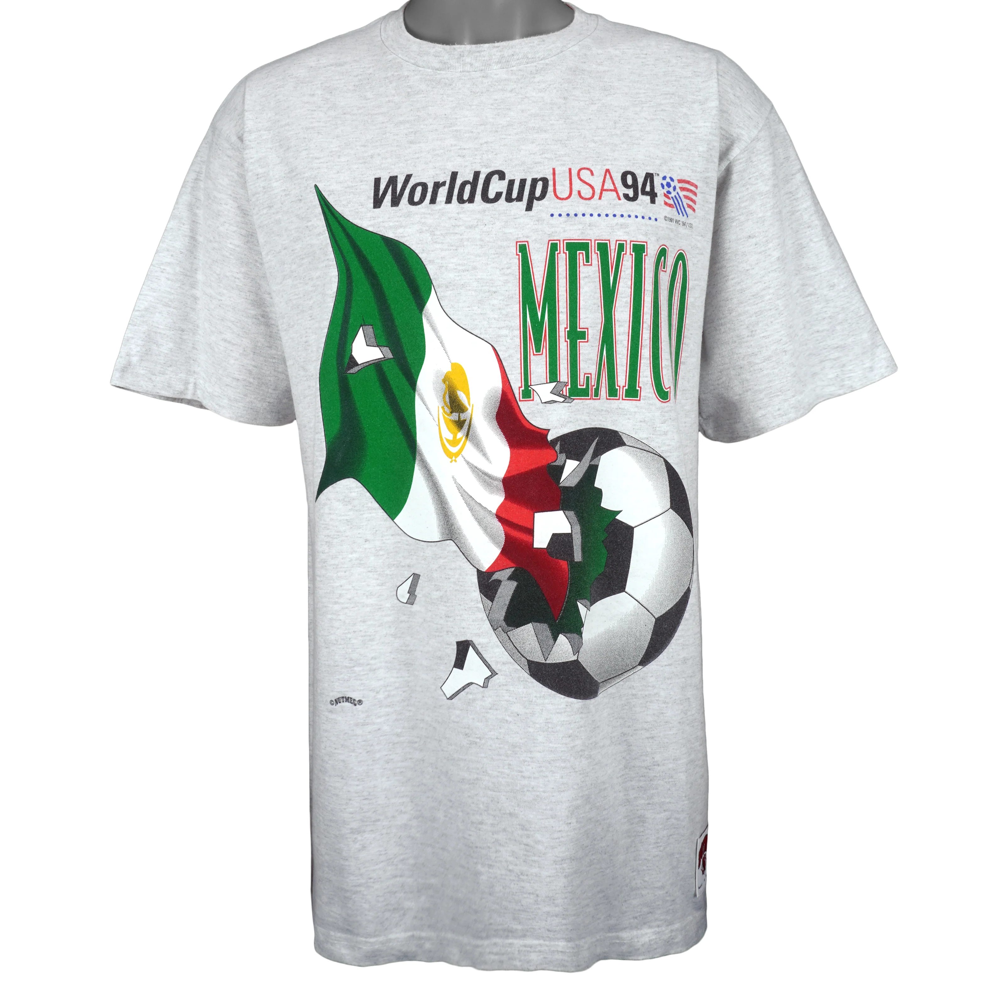 Vintage (Nutmeg) - Team Mexico World Cup USA Single Stitch T-Shirt 1994 Large