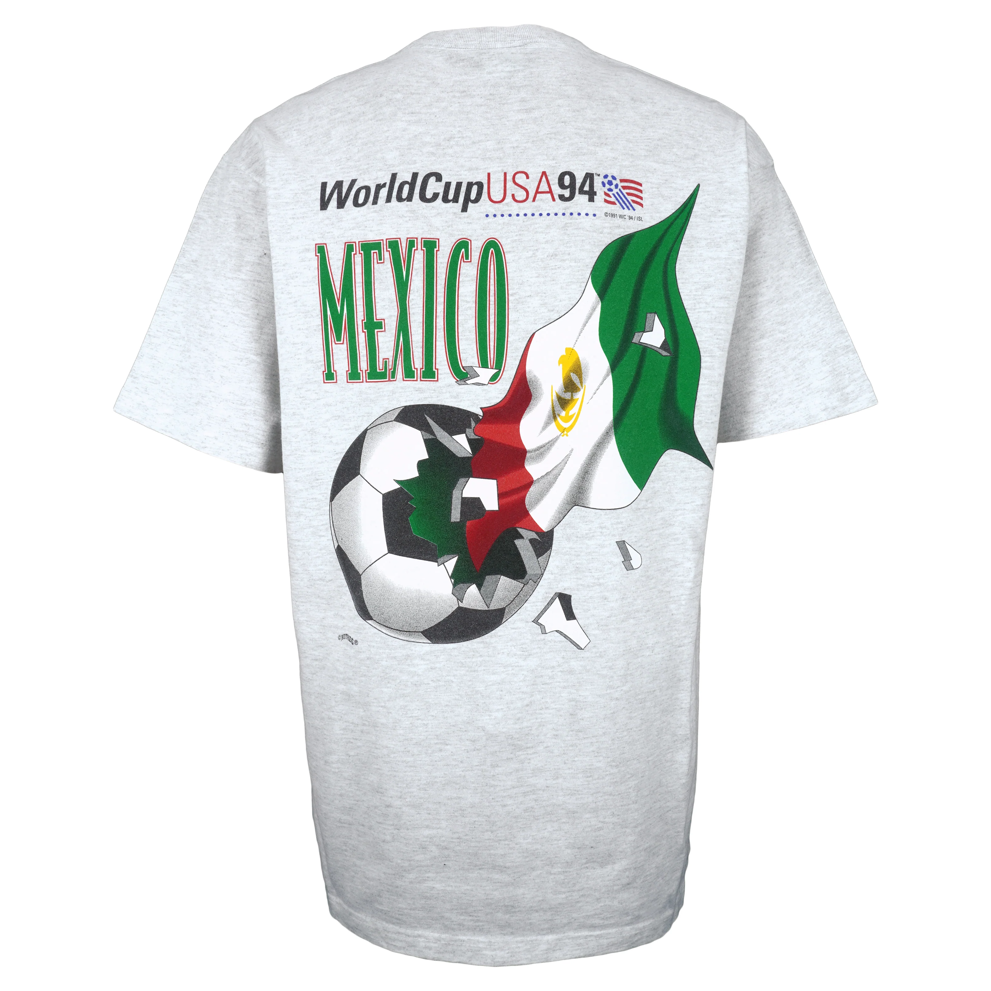 Vintage (Nutmeg) - Team Mexico World Cup USA Single Stitch T-Shirt 1994 Large - Image 2