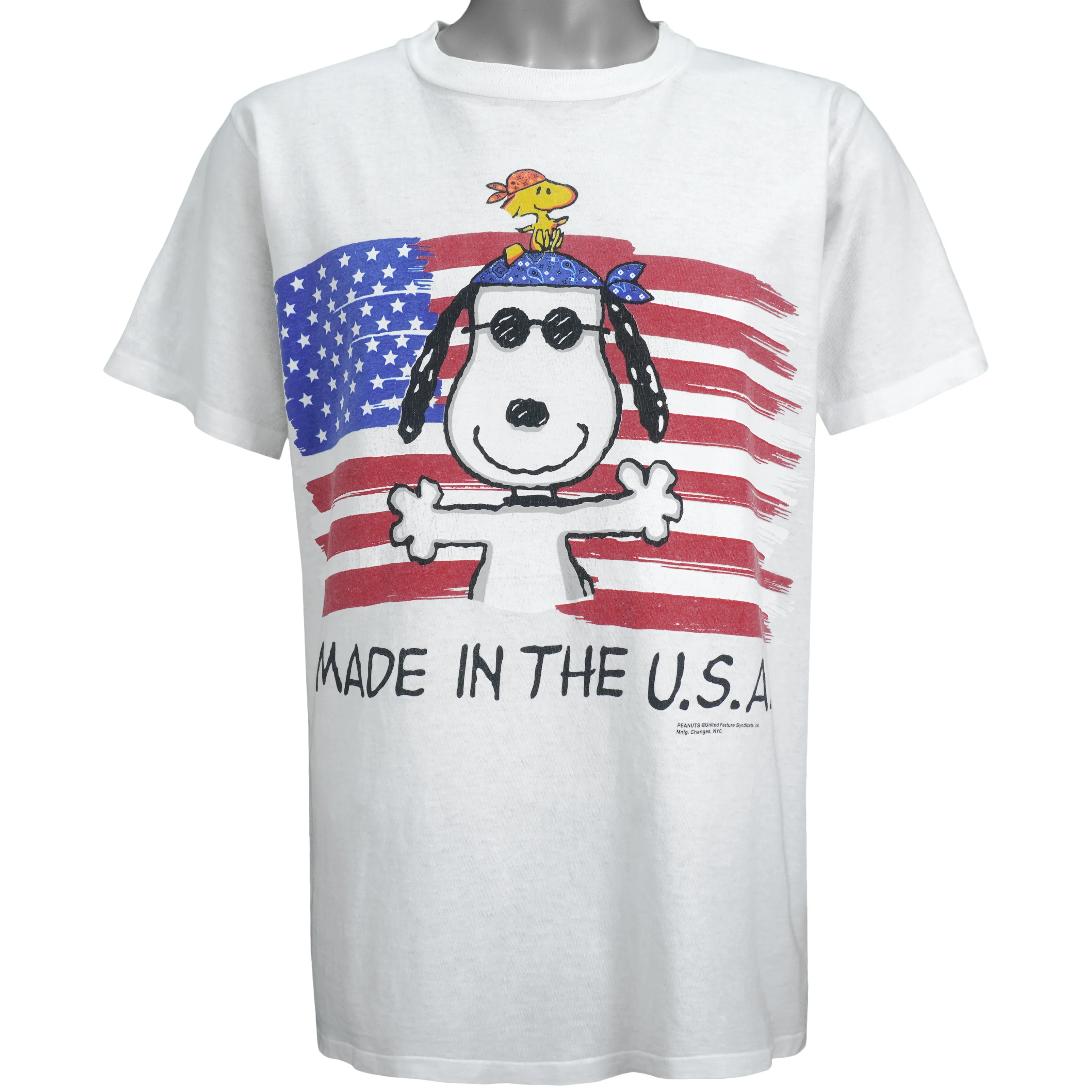 Vintage - Peanuts Snoopy Made In The USA Single Stitch T-Shirt 1990s Large