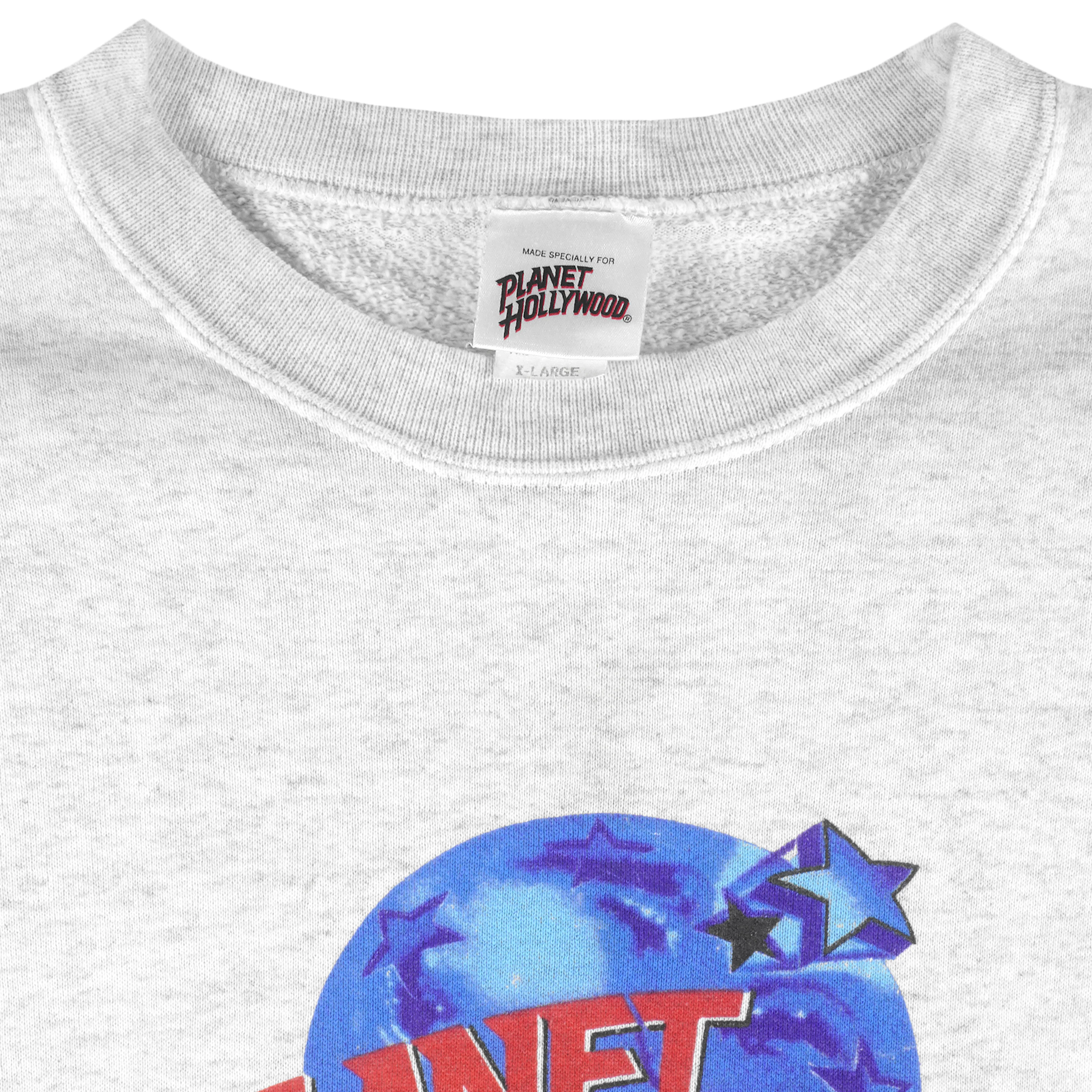 Vintage - Planet Hollywood New York Crew Neck Sweatshirt 1990s X-Large - Image 4
