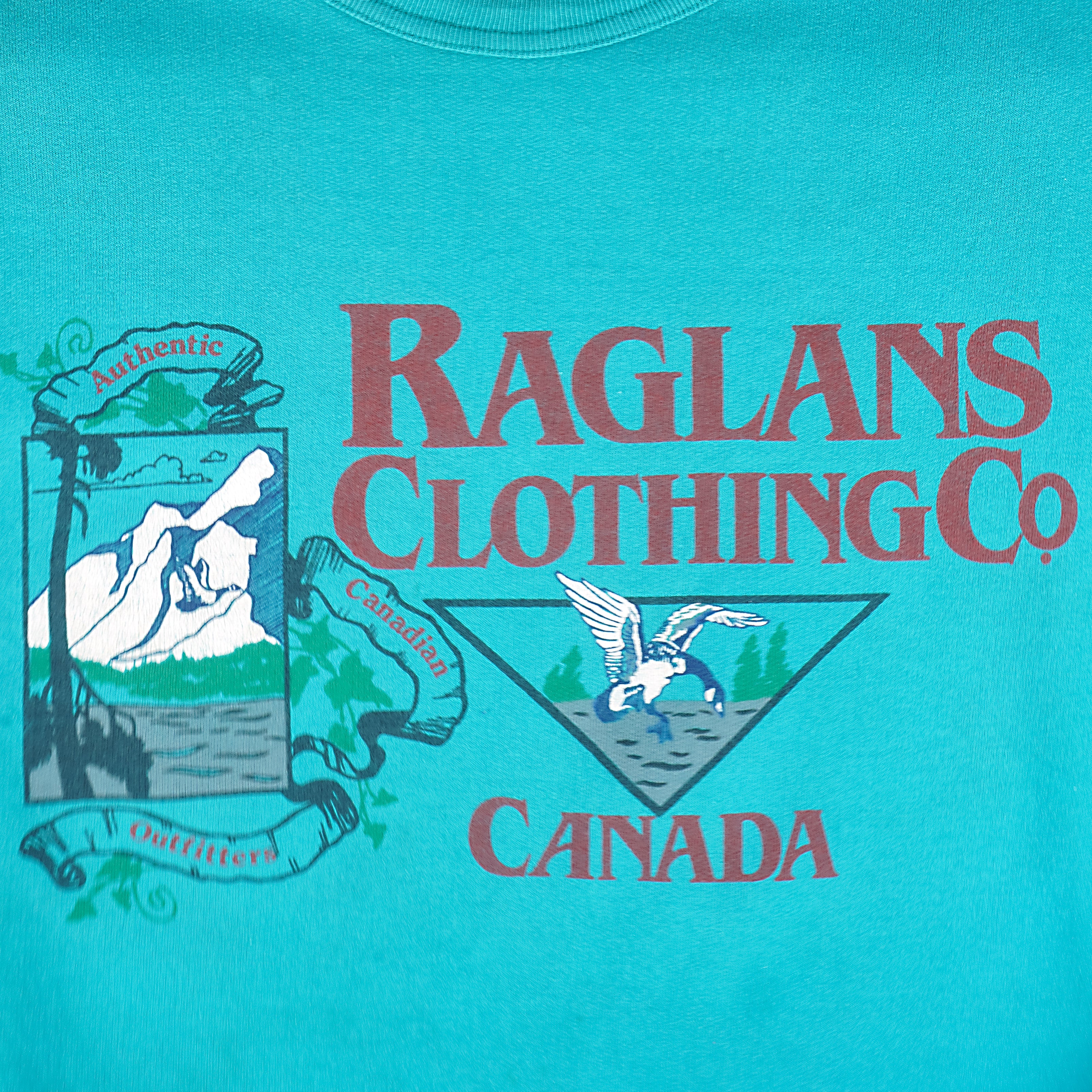 Vintage - Raglans Clothing Co. Canada Crew Neck Sweatshirt 1990s X-Large - Image 3