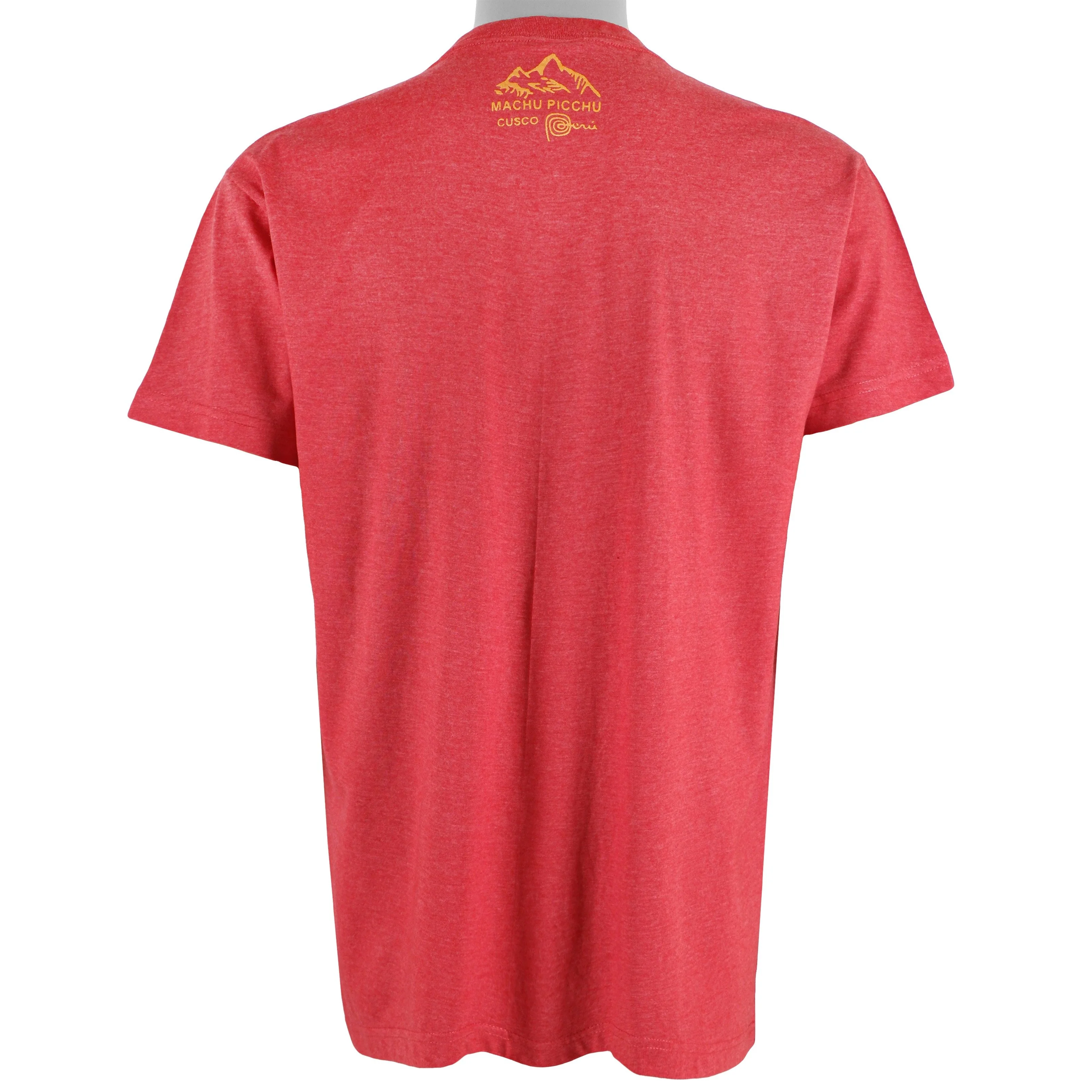 Vintage (Manco Arts) - Red Machu Picchu, Cusco Peru Embroidered T-Shirt 1990s Large - Image 2