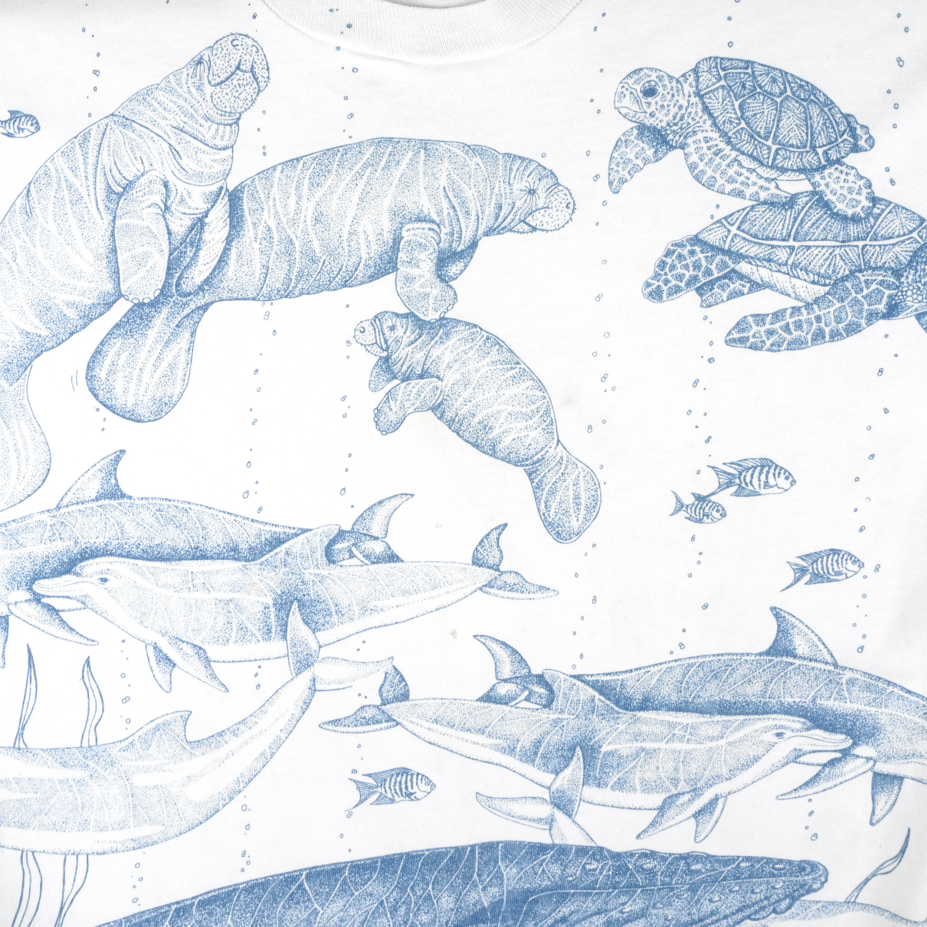 Vintage - Sea World All Over Print T-Shirt 1990s X-Large - Image 3