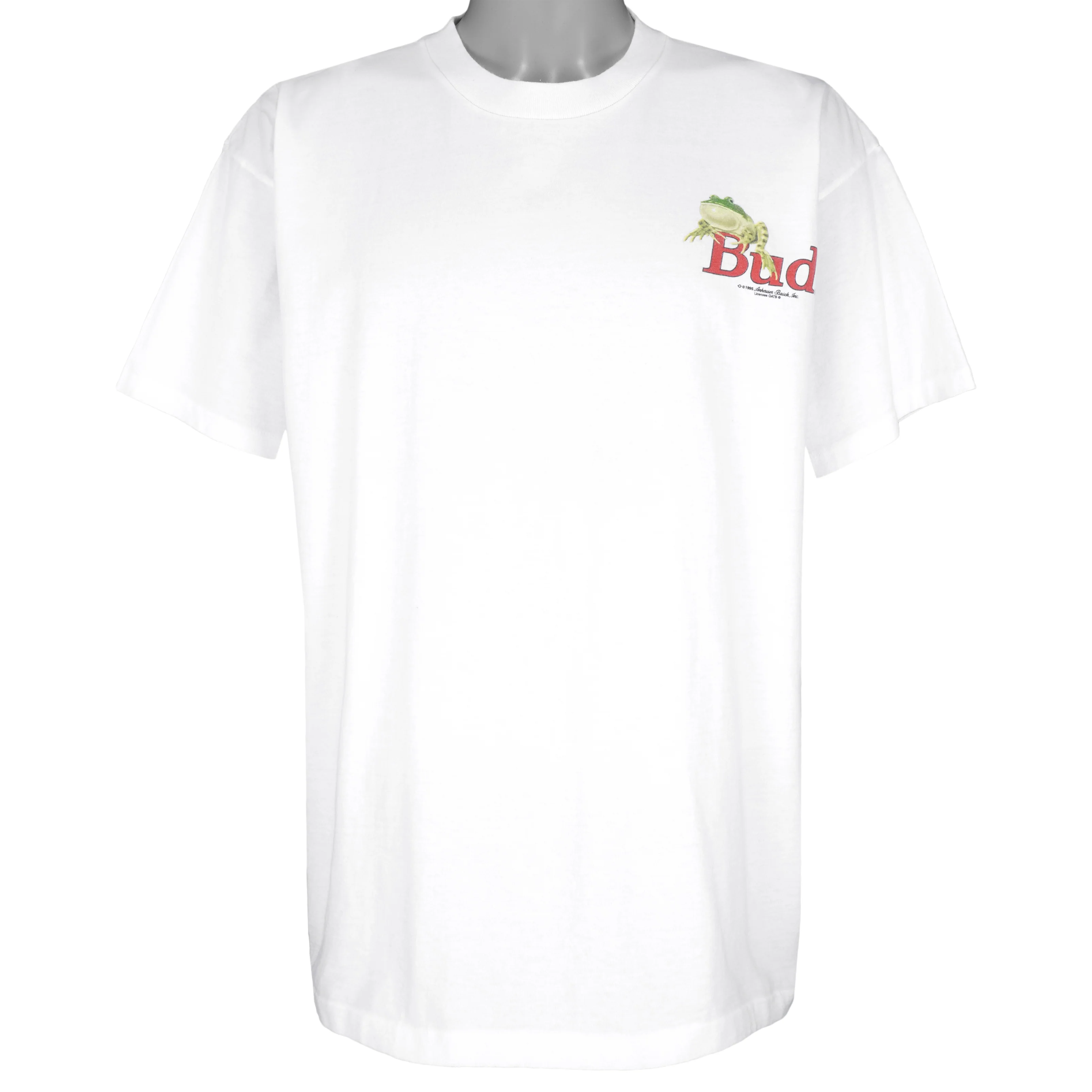 Budweiser (Tennessee River) - Frogs Single Stitch T-Shirt 1995 X-Large - Image 2