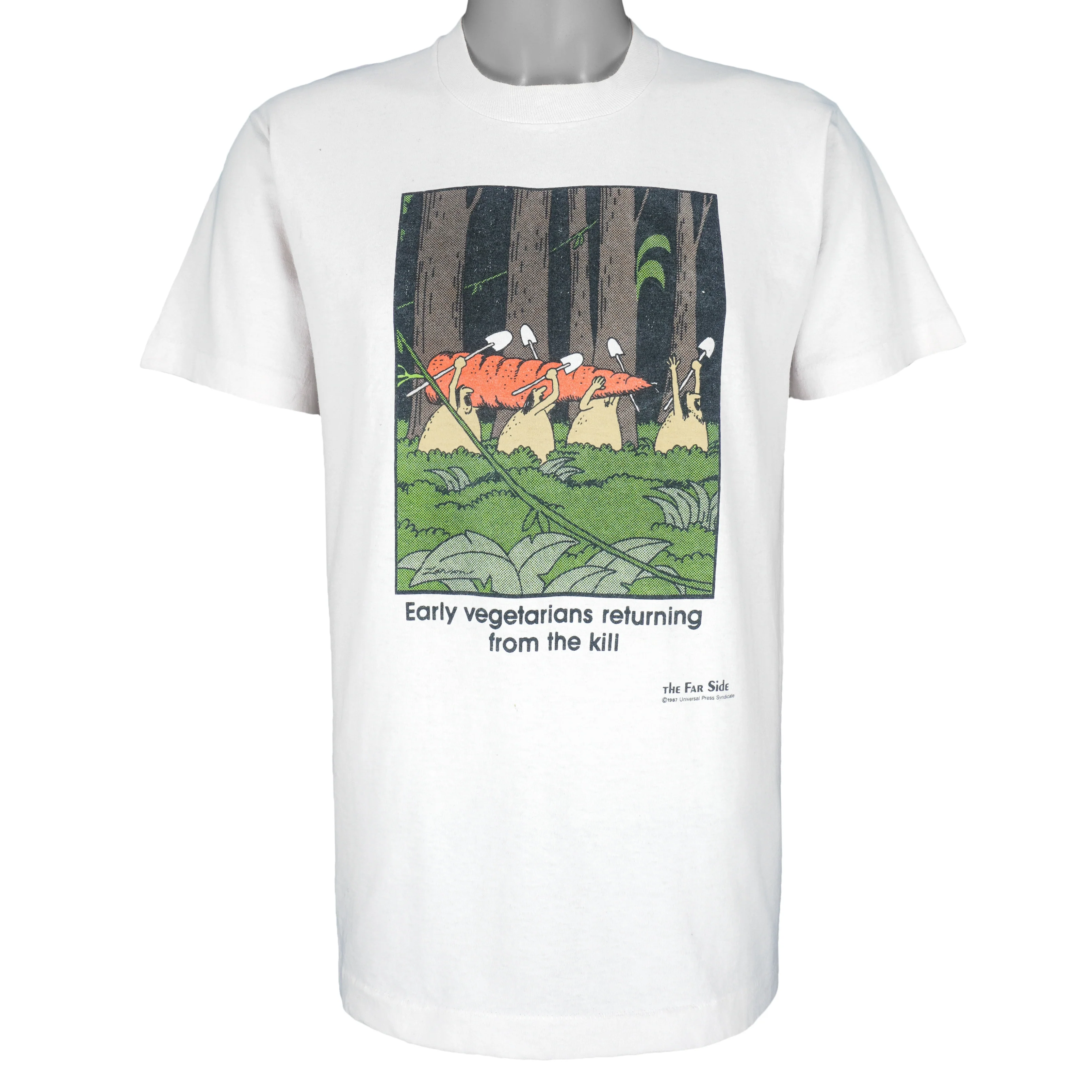Vintage (The Far Side) - Early Vegetarians Deadstock T-Shirt 1987 Large