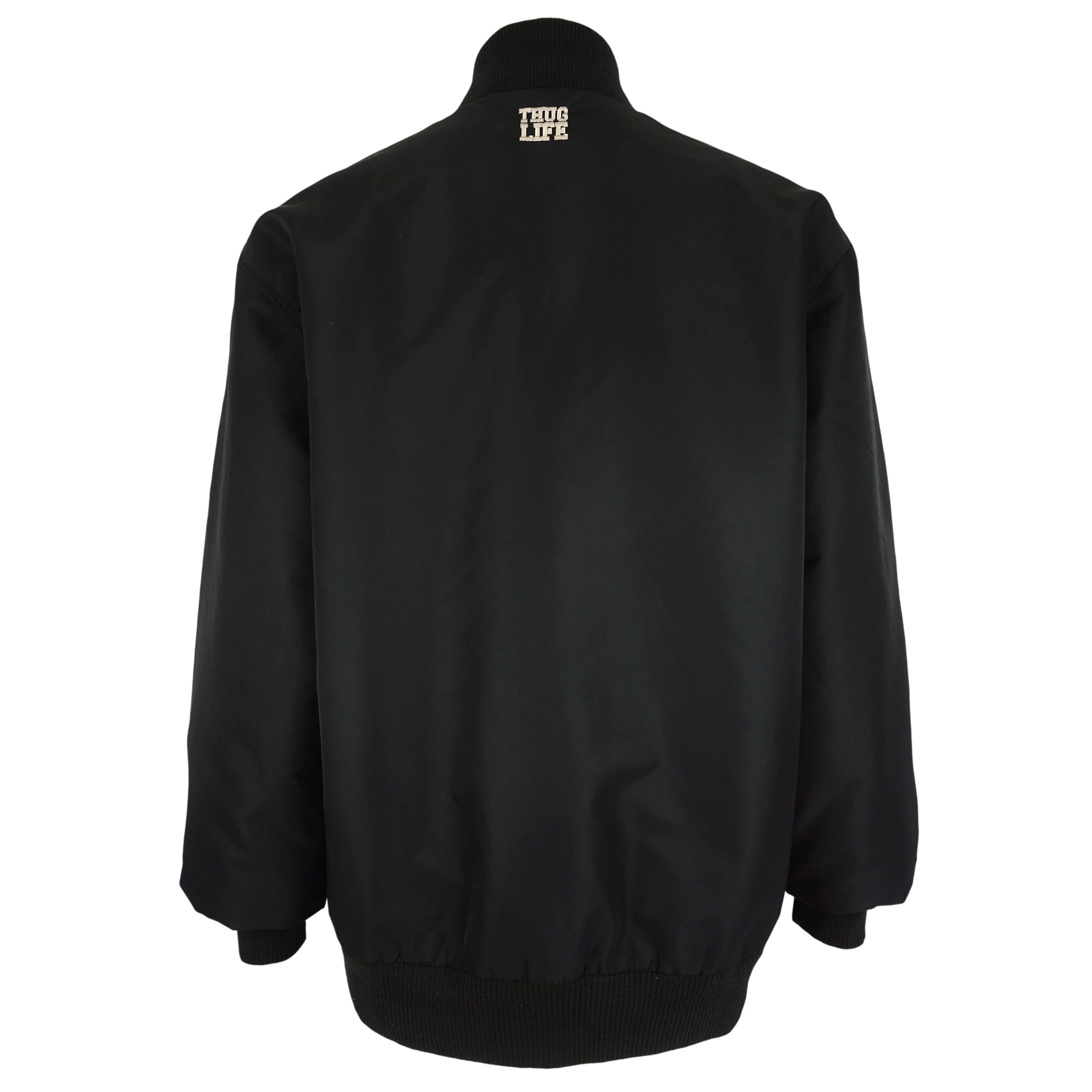 Vintage - Thug Life Button-Up Satin Jacket 1990s Large - Image 2