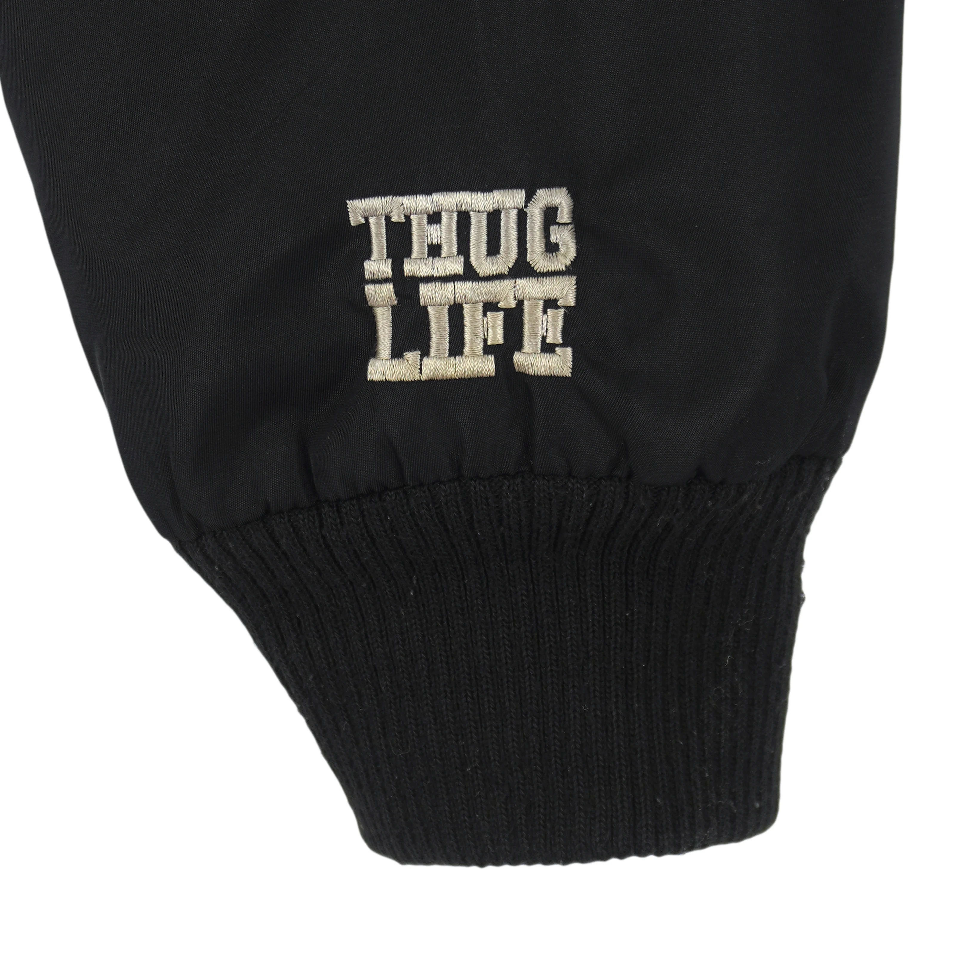 Vintage - Thug Life Button-Up Satin Jacket 1990s Large - Image 5