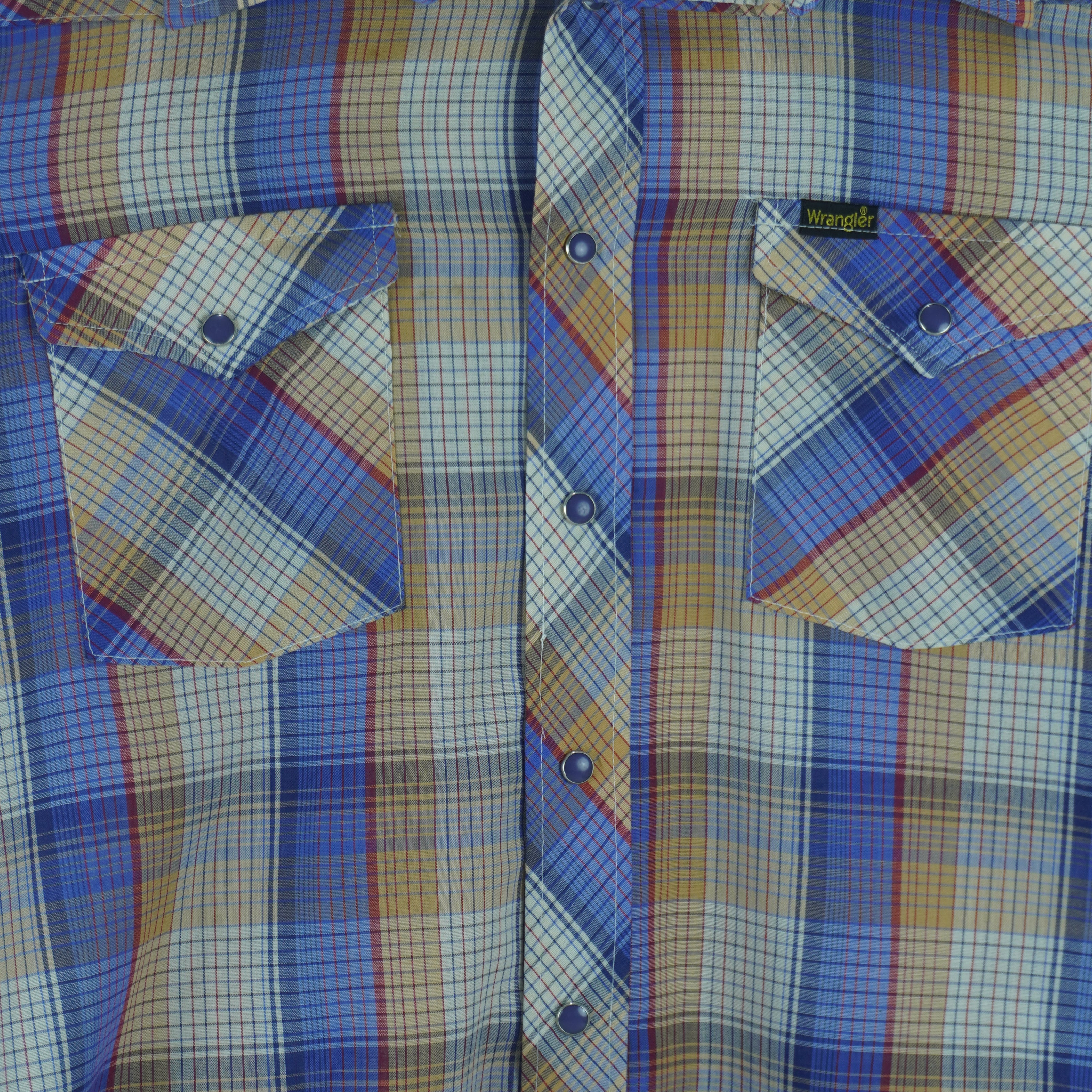 Vintage - Wrangler Plaid Casual Lightweight Shirt 1990s X-Large - Image 4
