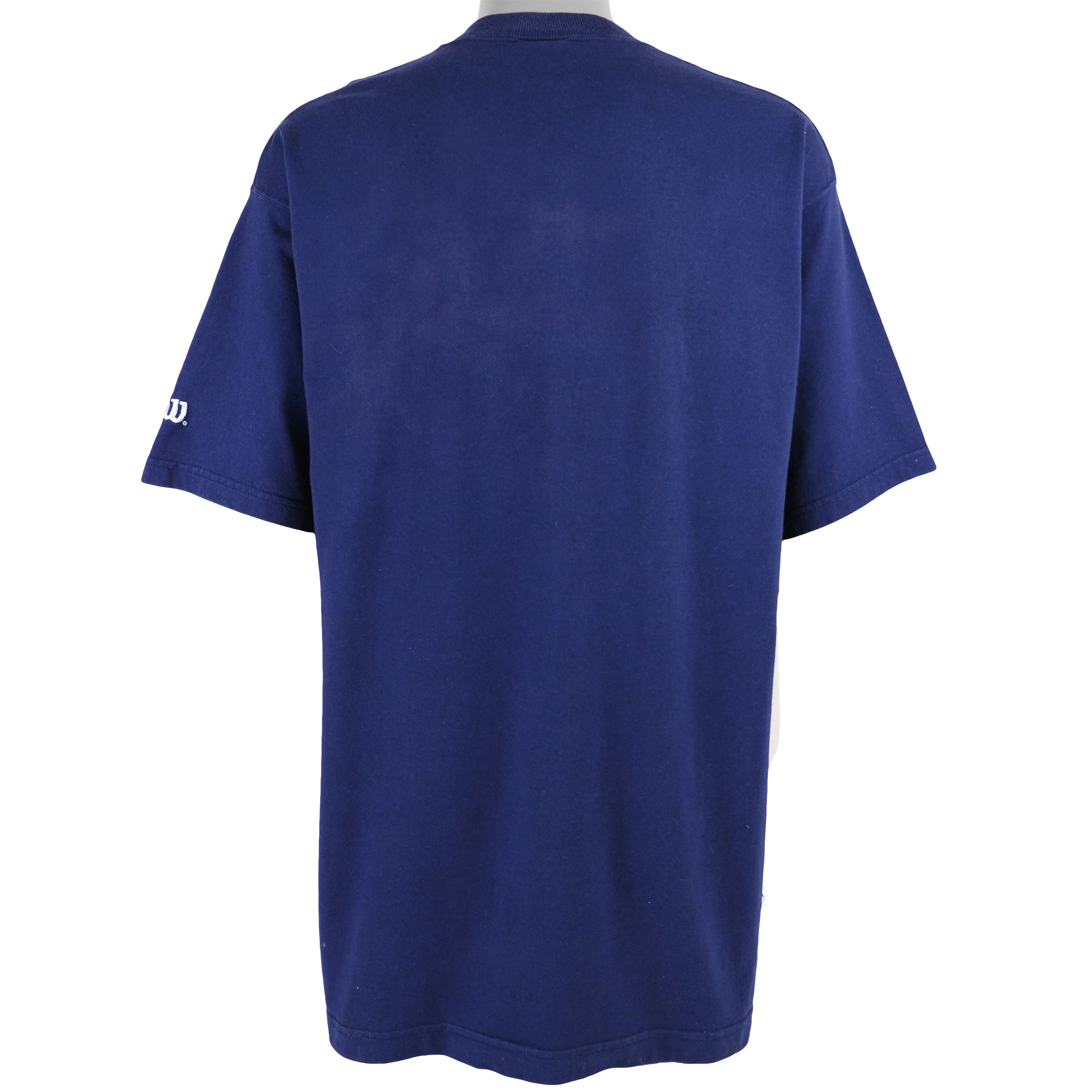 Wilson - Blue Big Spell-Out Deadstock T-Shirt 1990s X-Large - Image 2