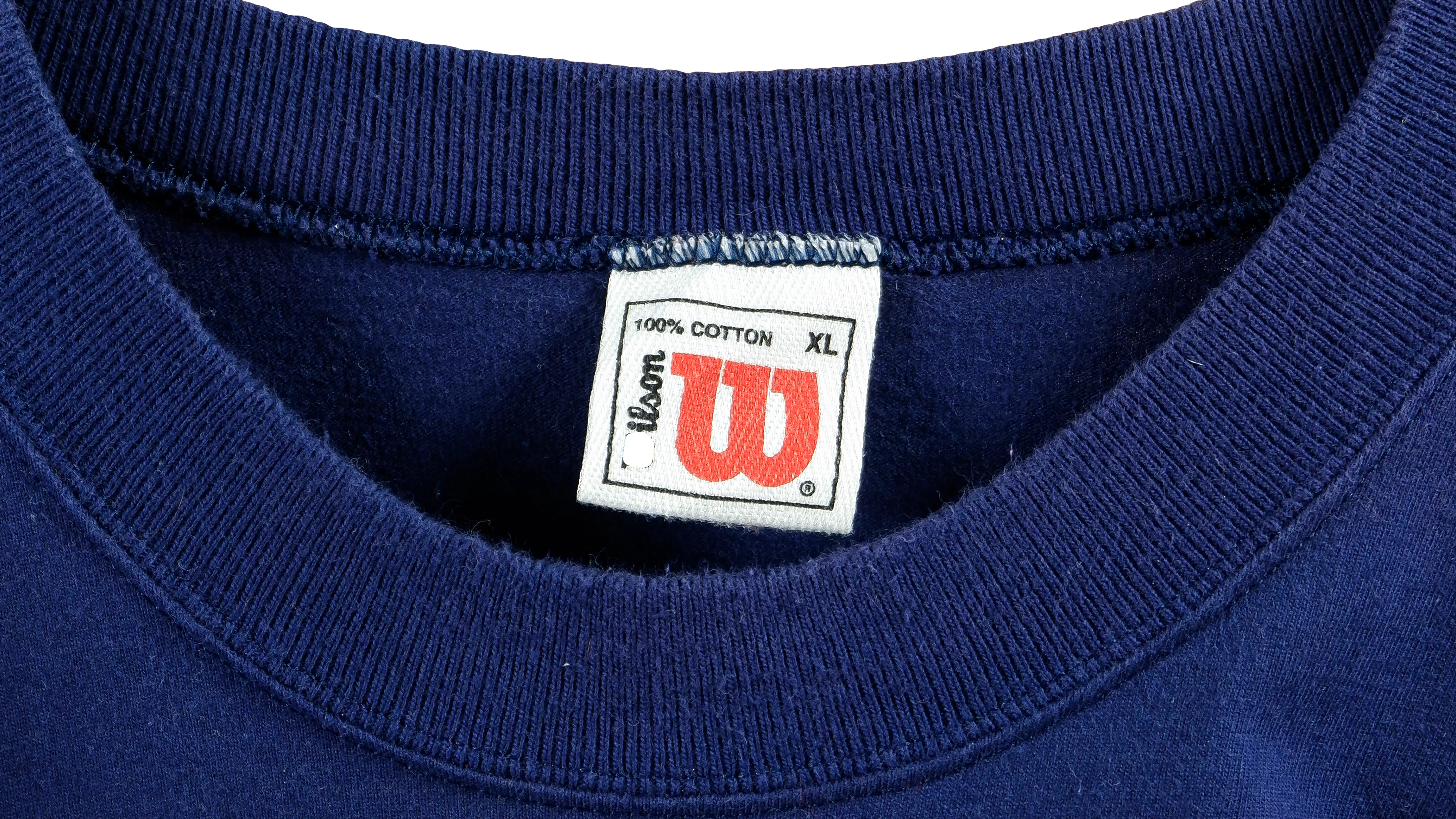 Wilson - Blue Big Spell-Out Deadstock T-Shirt 1990s X-Large - Image 4